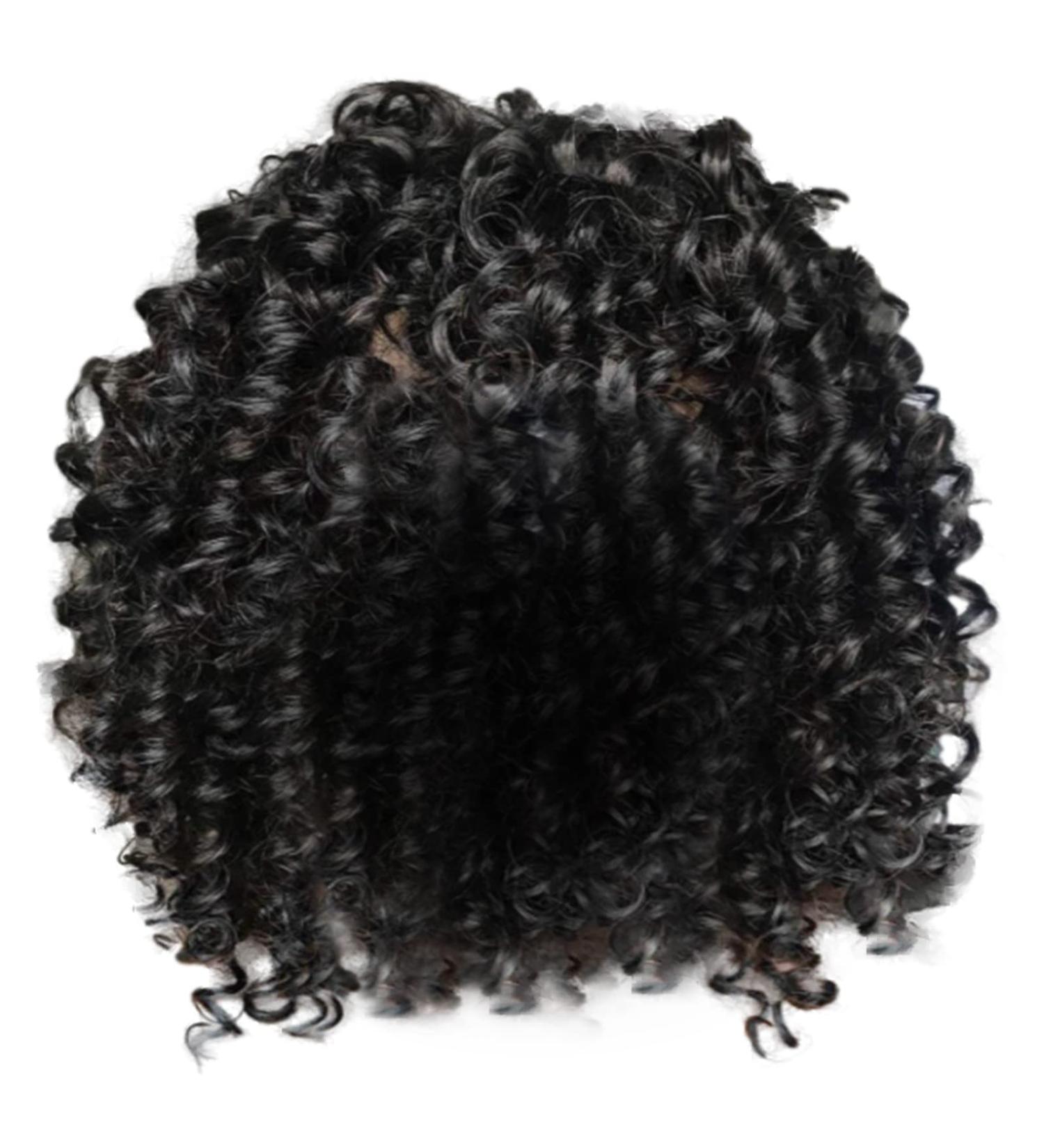 Smoothing for Hair European And American Small Curly African Ladies Wig Rod Fluffy Fiber High Temperature Silk Headgear Suitable For Black Women Frontal Closure Pink One Size - Buy Online on SooperMarket.com