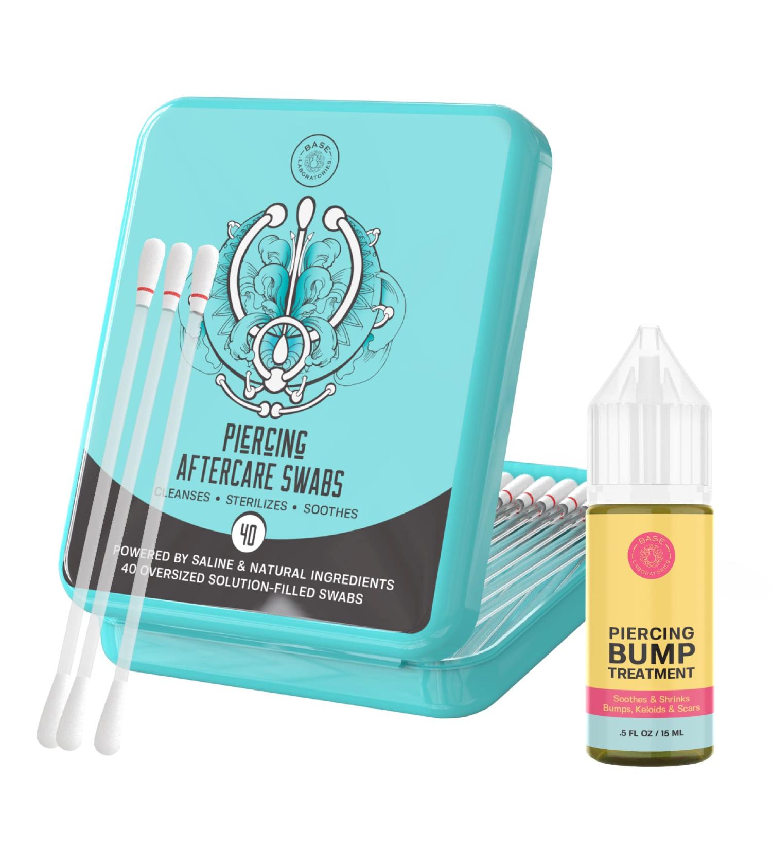 Base Labs Keloid Bump Removal Swabs and Piercing Aftercare Oil - 41 Count Pack - Buy Online on SooperMarket.com