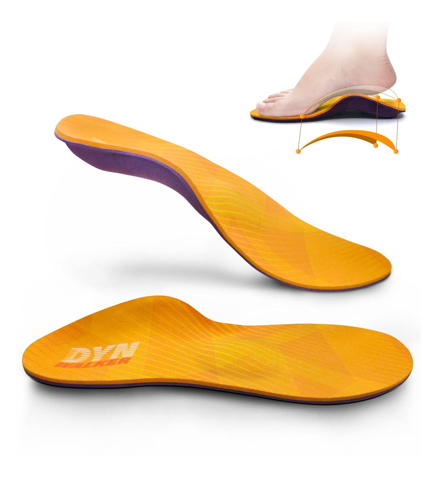 High Arch Support Insoles for Plantar Fasciitis & Achilles Tendonitis - XXL (Men 10.5-11) - DynWalker Flat Foot Insoles for O-Legs, Overpronation & Knee Pain Relief - Buy Online on SooperMarket.com