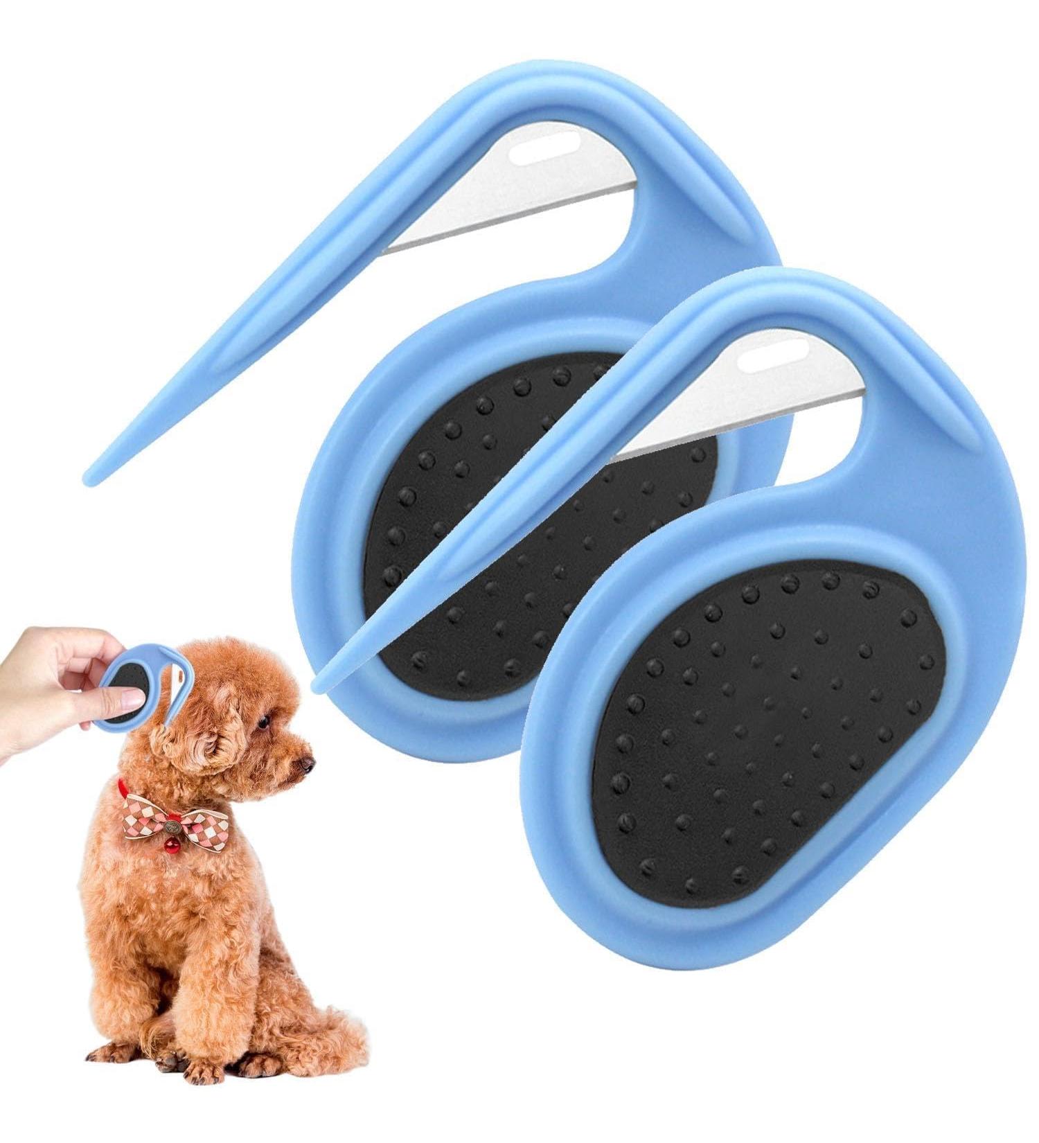 Dog Comb for Effective Fur Grooming | Open Knot Trimmer for Puppies | 2 x Blue | Ideal Pet Care - Buy Online on SooperMarket.com