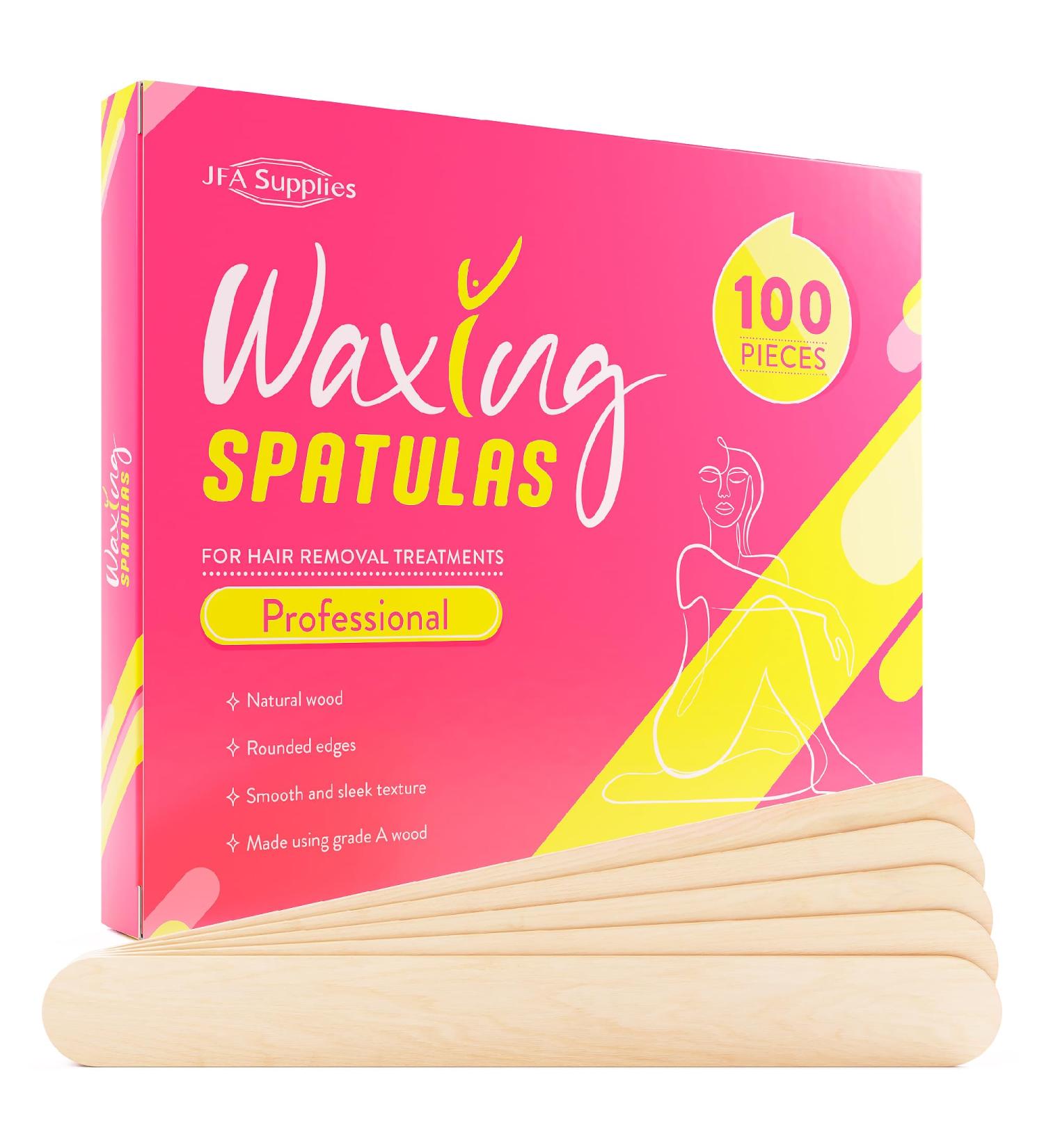 Wooden Waxing Spatulas - Box of 100 | JFA Supplies Wax Applicator Sticks - Buy Online on SooperMarket.com