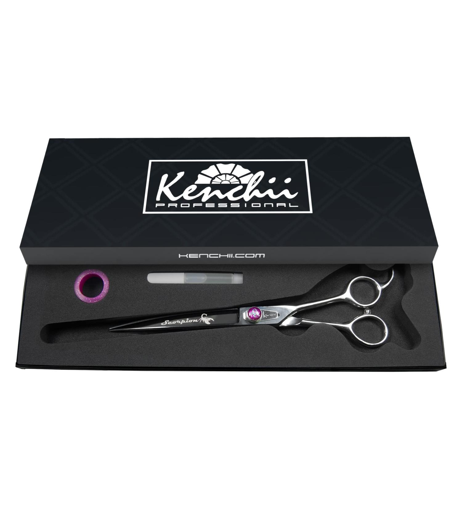 Kenchii Scorpion 8 Inch Curved Grooming Scissors for Dogs and Pets | Premium Steel Dog Shears for Pet Grooming - Buy Online on SooperMarket.com