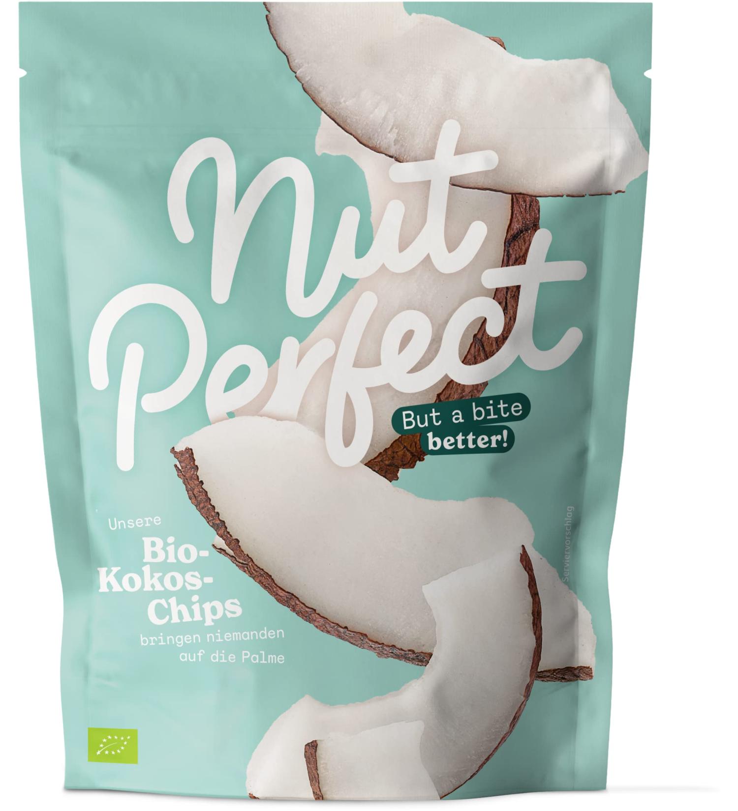 Nut Perfect Bio Coconut Chips - Organic Crispy Dried Coconut 100g | Intense Flavor & Sustainable Sourcing with Kleinb uer: Inside - Buy Online on SooperMarket.com