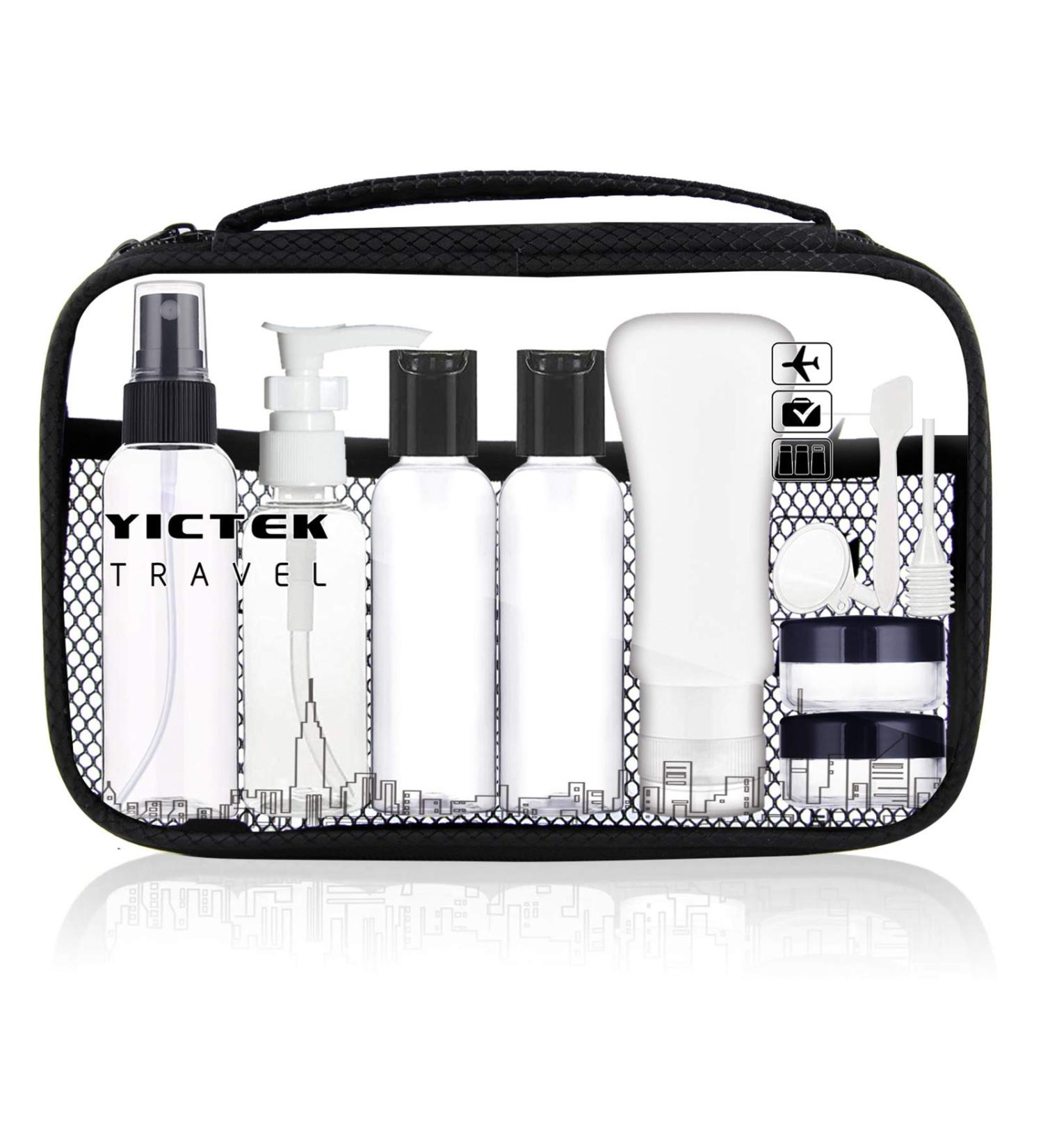 Empty Plastic Travel Bottles Containers - TSA Approved Toiletries Tubes Kit for Liquids - Carry-On Set for Women/Men - Buy Online on SooperMarket.com