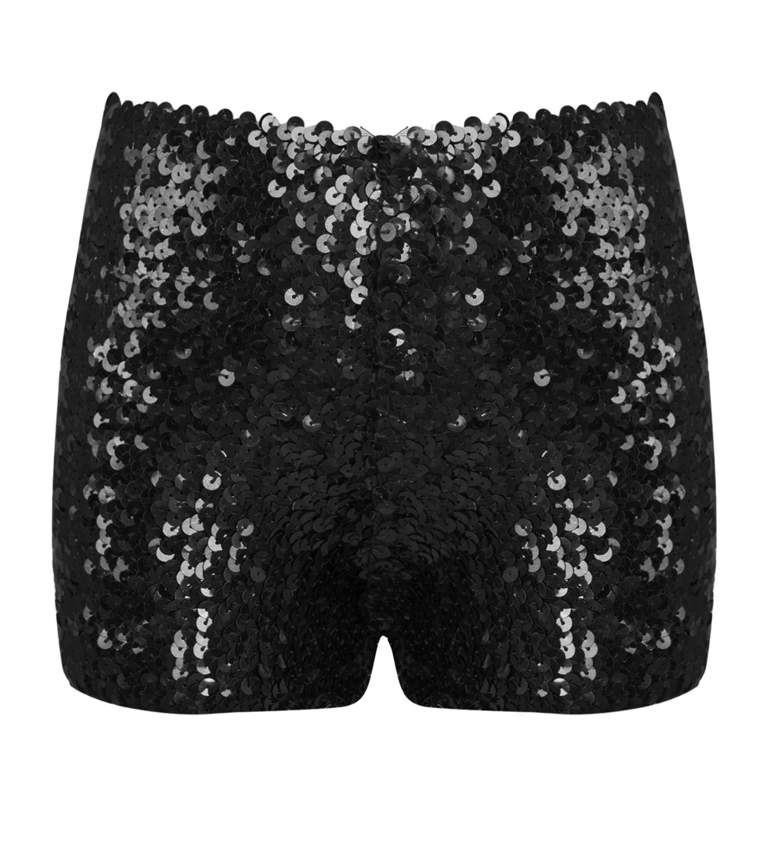 FEESHOW Kids Gymnastic Shorts Glitter Ballet Dance Metallic Spandex Shorts Black 12-16 Years - Buy Online on SooperMarket.com