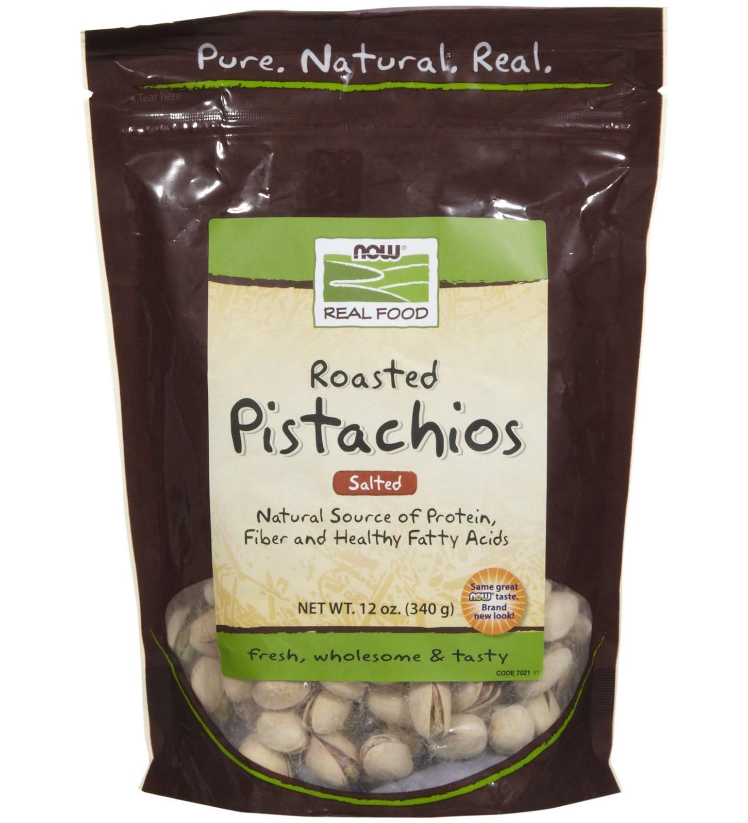 Now Foods Roasted Pistachios with Sea Salt 12 oz | Healthy Snack & Protein Boost - Buy Online on SooperMarket.com