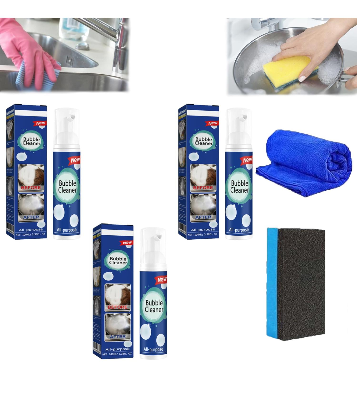Acssart Foam Cleaner Acssart Cleaner acssart foam cleaner bathroom Kitchen Heavy Oil Stain Foaming Cleaner Bubble Cleaner Foam Spray Bathroom All Purpose Rinse Free Cleaner Spray (3 100ML) - Buy Online on SooperMarket.com