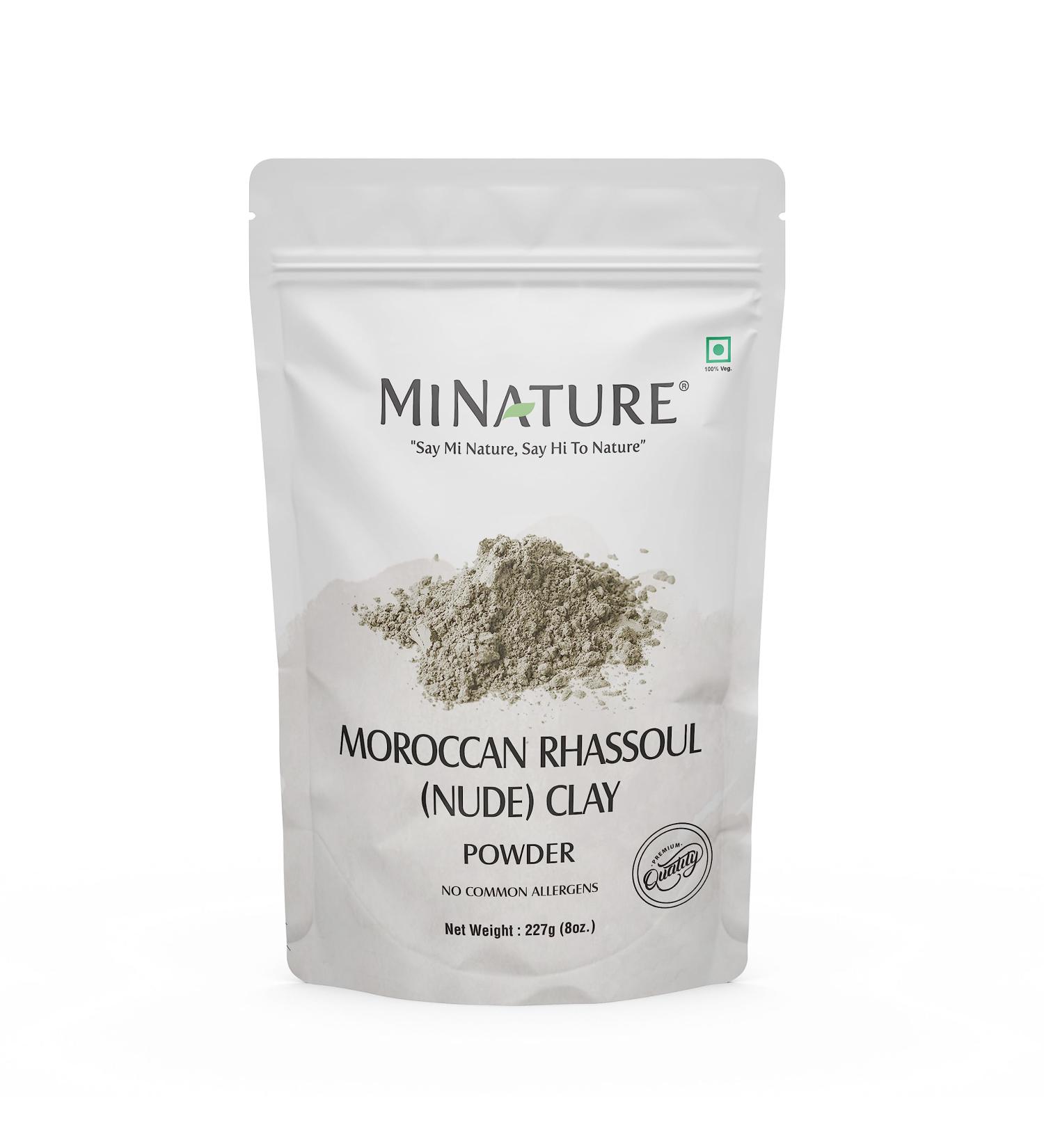 Moroccan Rhassoul Clay Powder by mi nature | Nourishing Skin & Hair Mask | Natural Detox Cleanser | 227g/8oz - Buy Online on SooperMarket.com