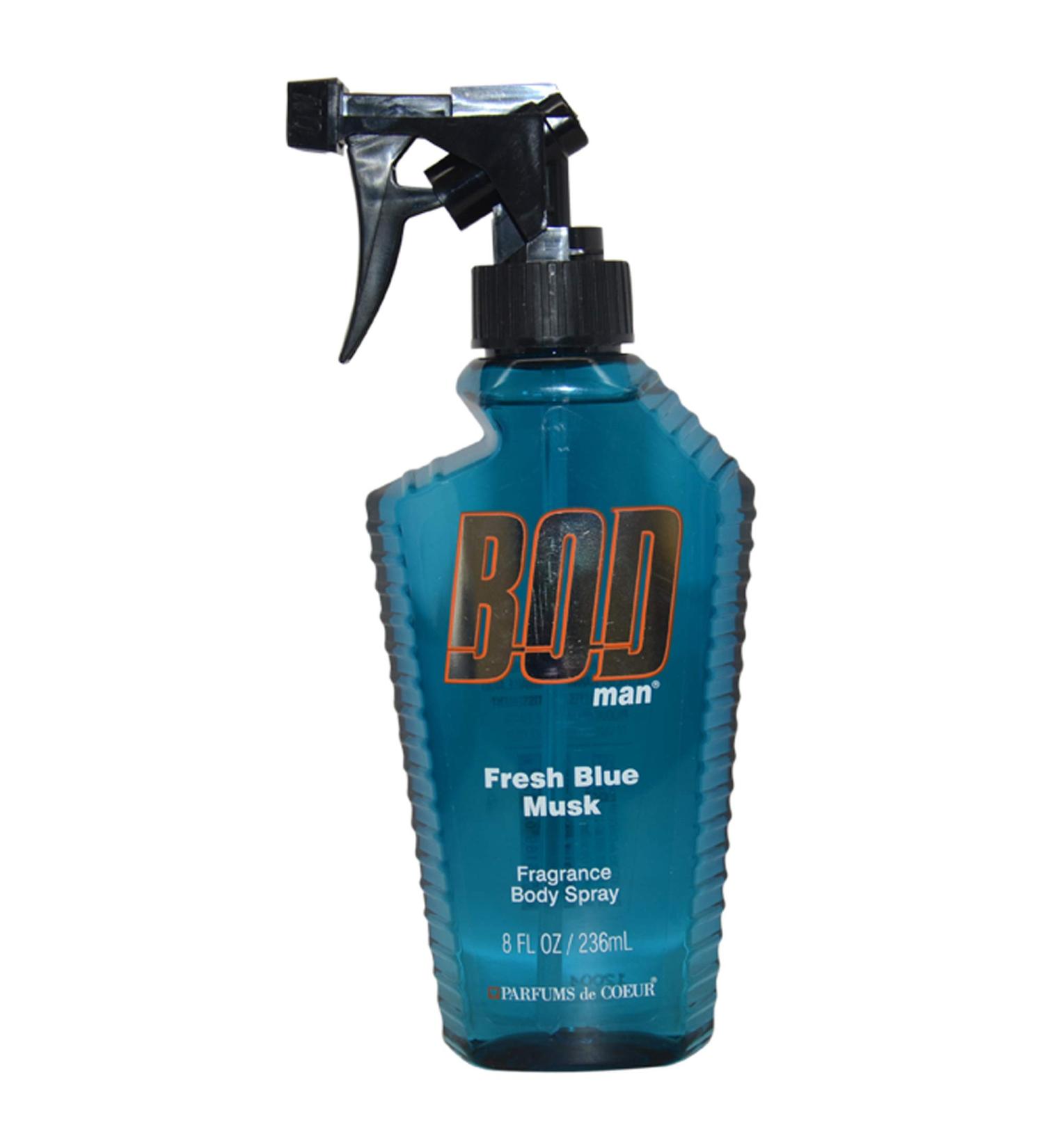 Parfums de Coeur BOD Man Fresh Blue Musk Fragrance Body Spray 8 oz