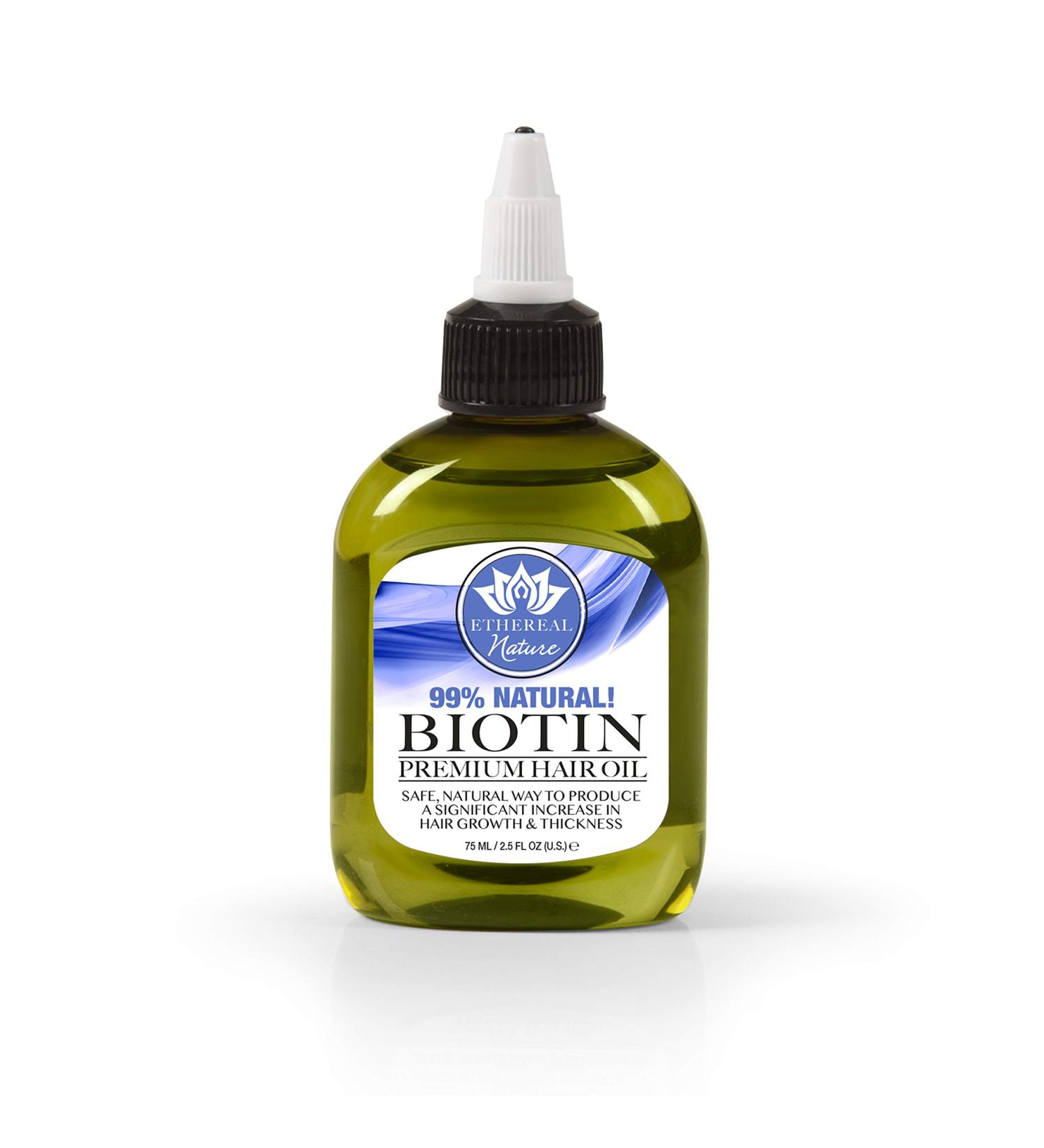Ethereal Nature 99% Natural Hair Oil Blend with Biotin - 2.54 Fl Oz (75ml) for Healthy Hair - Buy Online on SooperMarket.com
