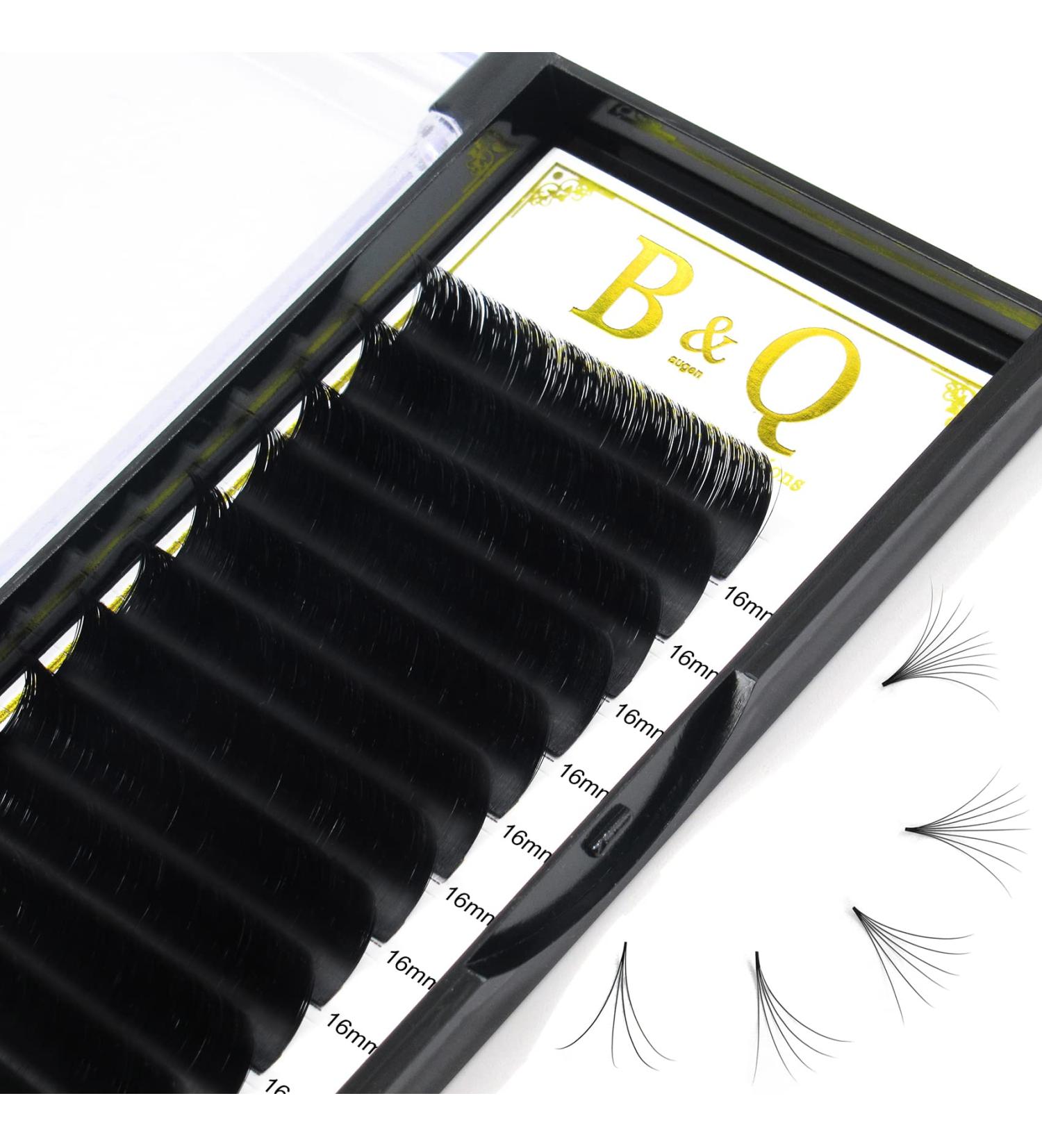 Easy Fan Lashes D-0.07-16mm | Russian Volume Eyelash Extensions | Self Fanning Lashes | C CC D DD Curl | 8-20mm | Blooming Volume - Buy Online on SooperMarket.com