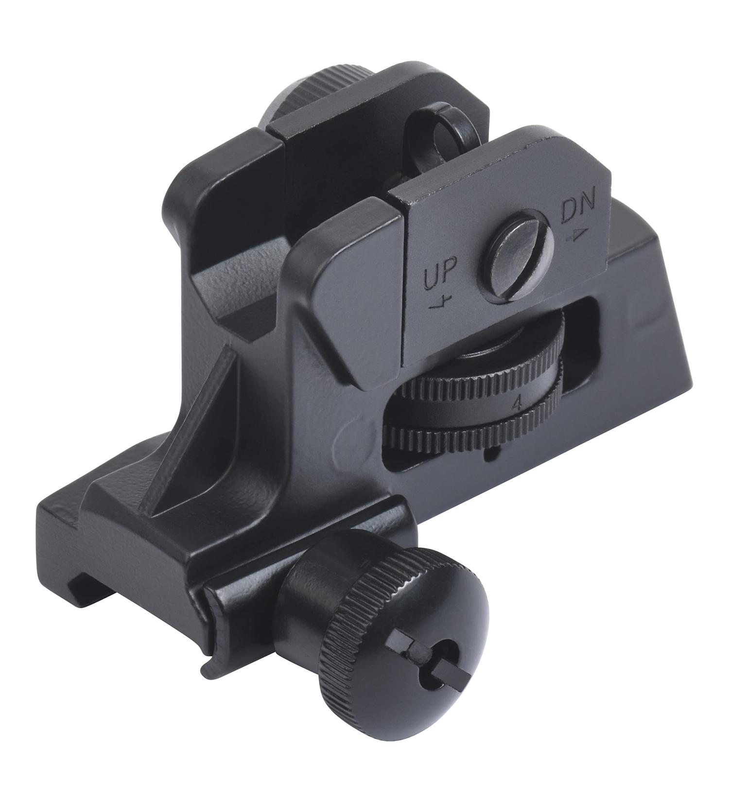 Ozark Armament A2 Rear Sight - Metal Construction - Two Aperture for Close and Precision Targets - Picatinny Rail Mount - Buy Online on SooperMarket.com