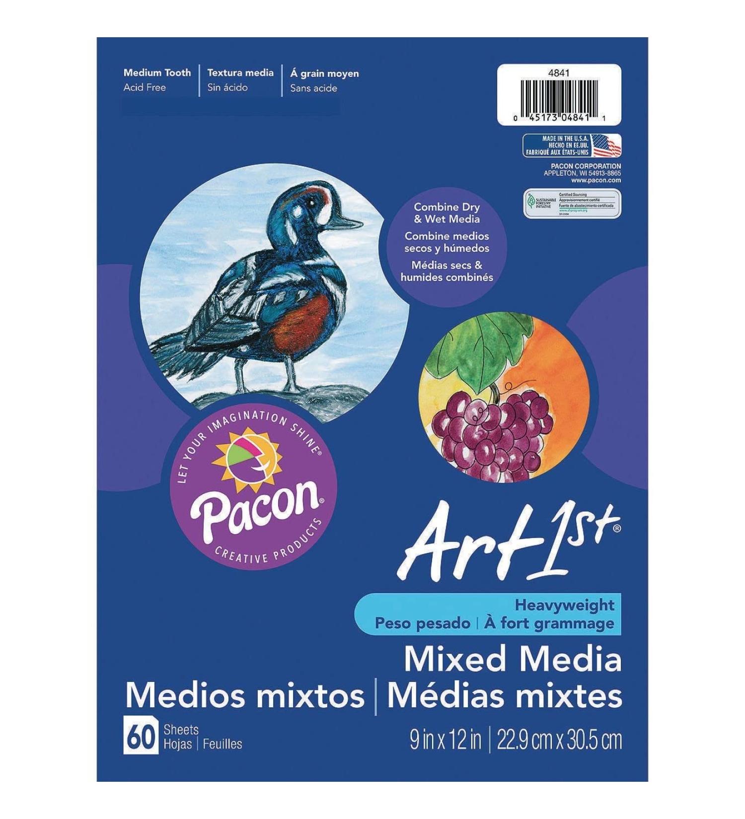 UCreate Mixed Media Art Paper  Heavyweight  9 x 12  60 Sheets