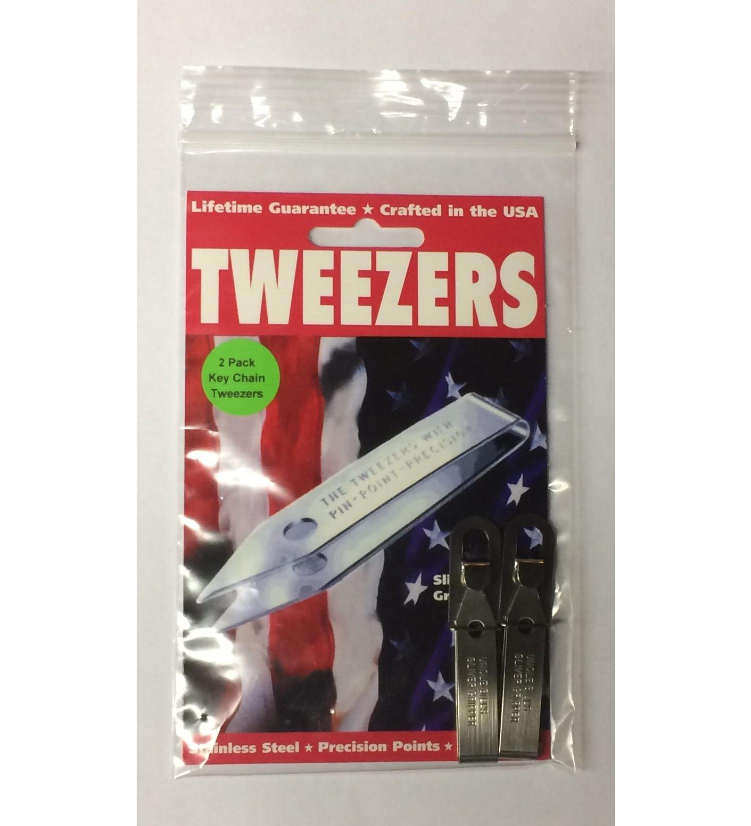 2 Pack Uncle Bill's Sliver Gripper Precision Key Chain Tweezers 2 Count (Pack of 1)