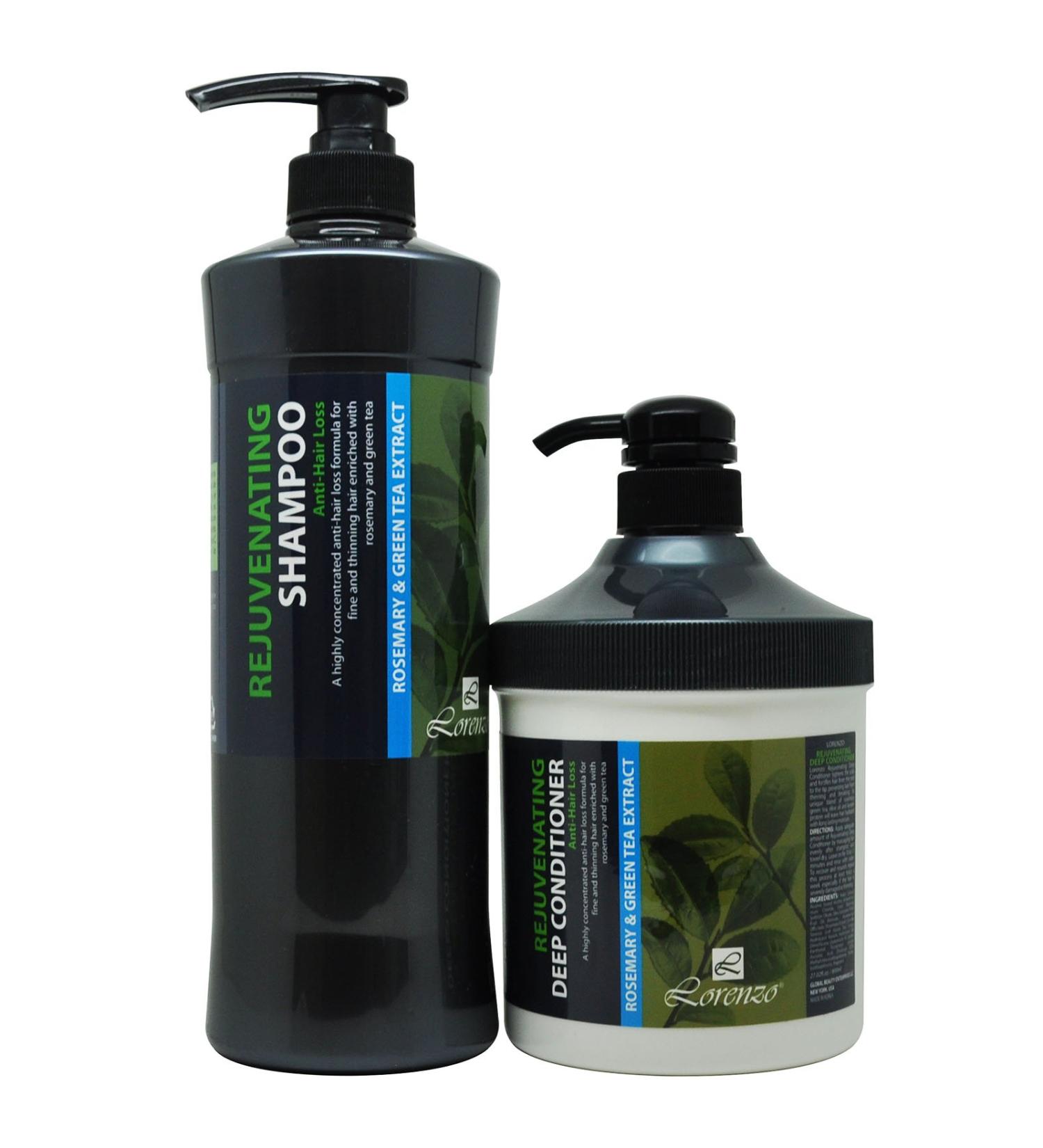 Lorenzo Rejuvenating Shampoo & Deep Conditioner Set - Nourishing Hair Care for All Hair Types | Shop Internationally - Buy Online on SooperMarket.com