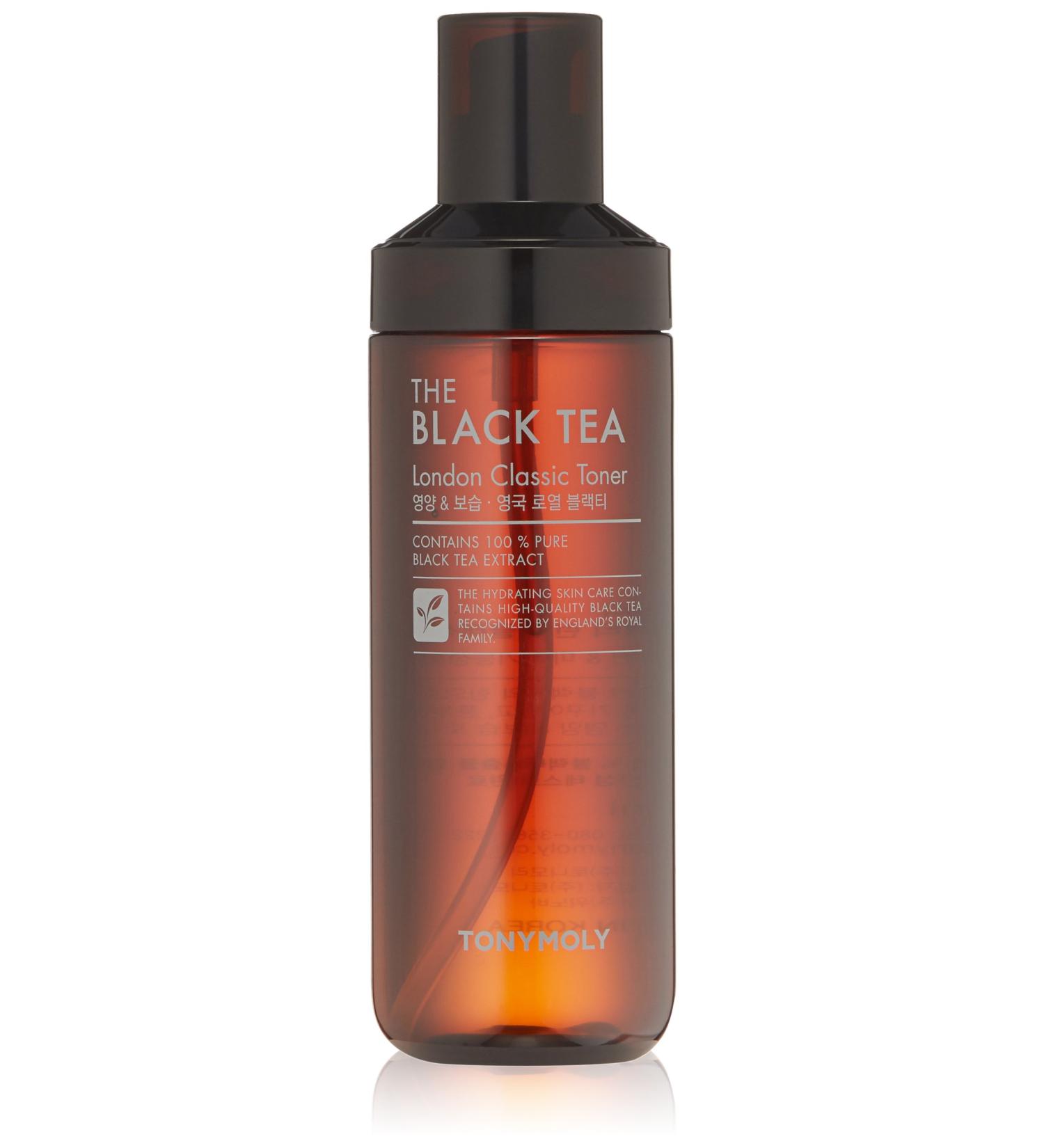 TONYMOLY The Black Tea London Classic Toner - Hydrating & Brightening | 6 Fl Oz - International Shipping Available - Buy Online on SooperMarket.com