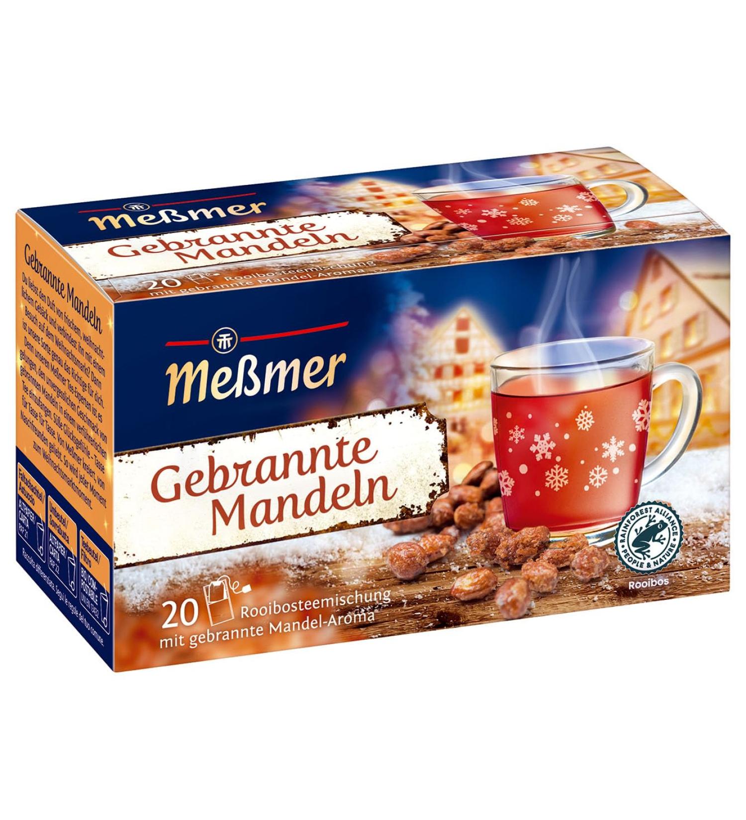 Messmer Roasted Almonds & Rooibos Tea Mix - Vegan Gluten-Free Lactose-Free - 20 Tea Bags - Buy Online on SooperMarket.com