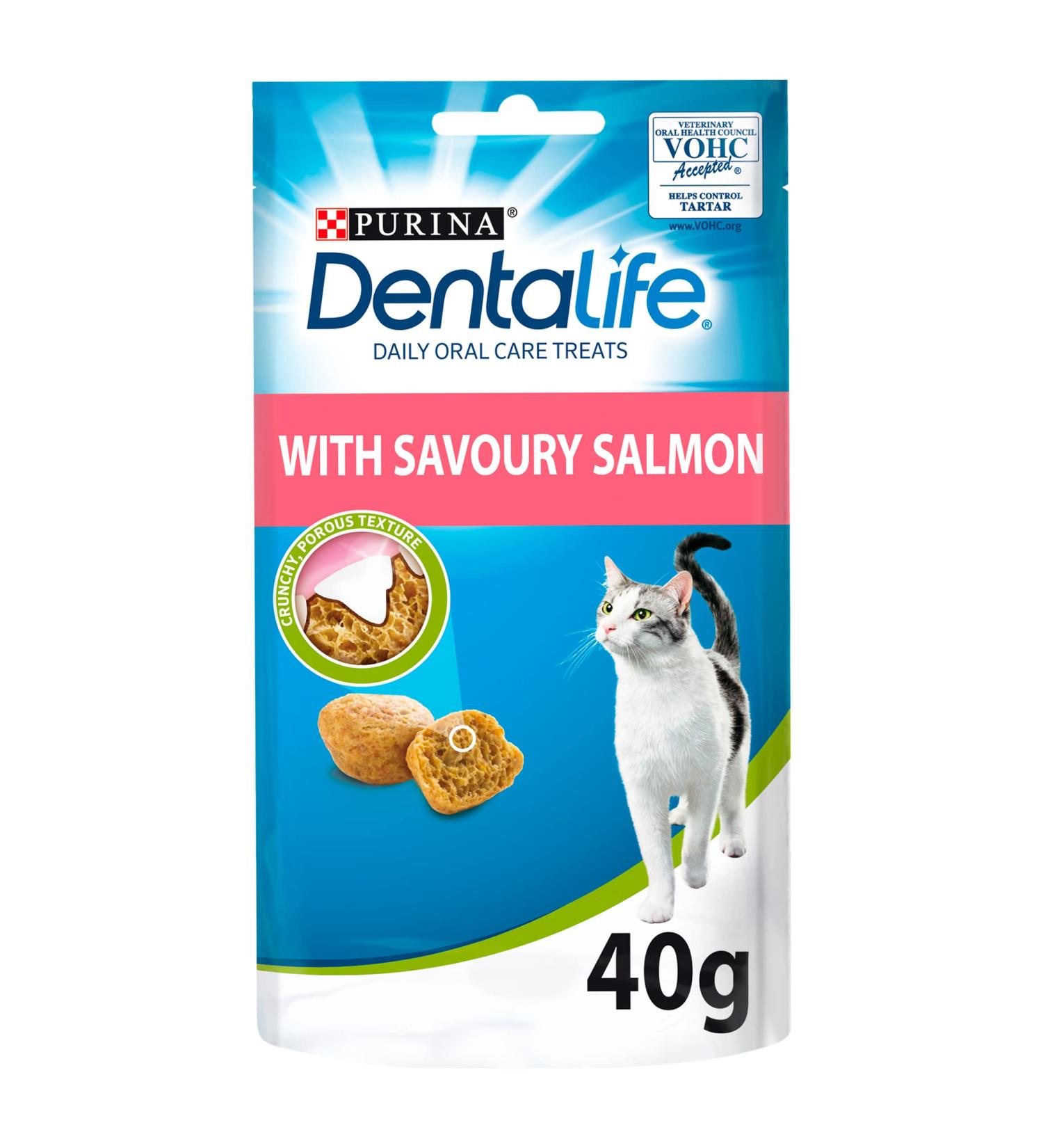 DENTALIFE Dental Cat Treats Salmon 40g Pack of 8 - Buy Online on SooperMarket.com