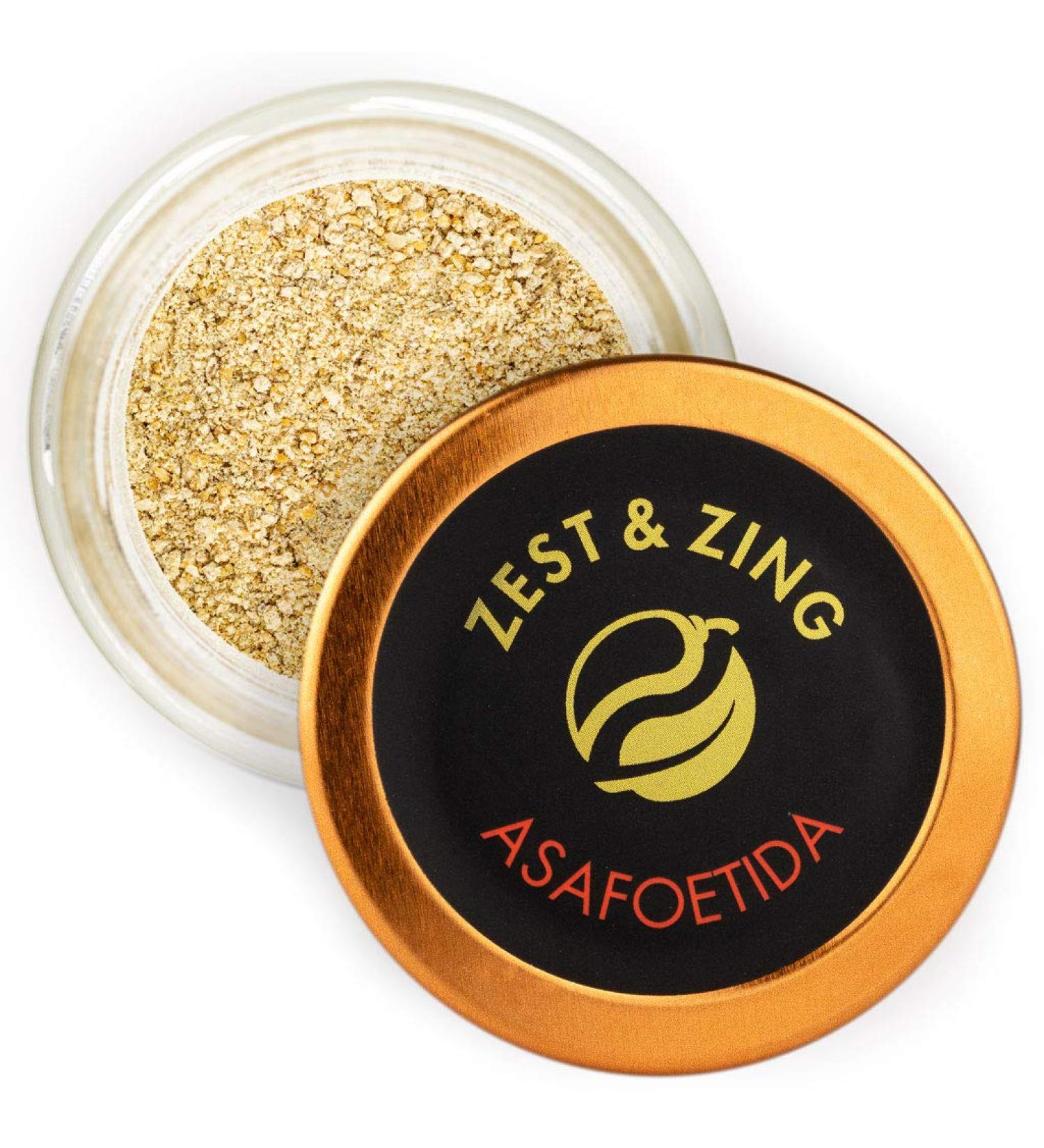 ZEST & ZING Asafoetida Hing (30g) Spice Jar - Premium Ground Asafoetida & Fenugreek Seed. Fresh & Convenient Stackable Jar - Buy Online on SooperMarket.com