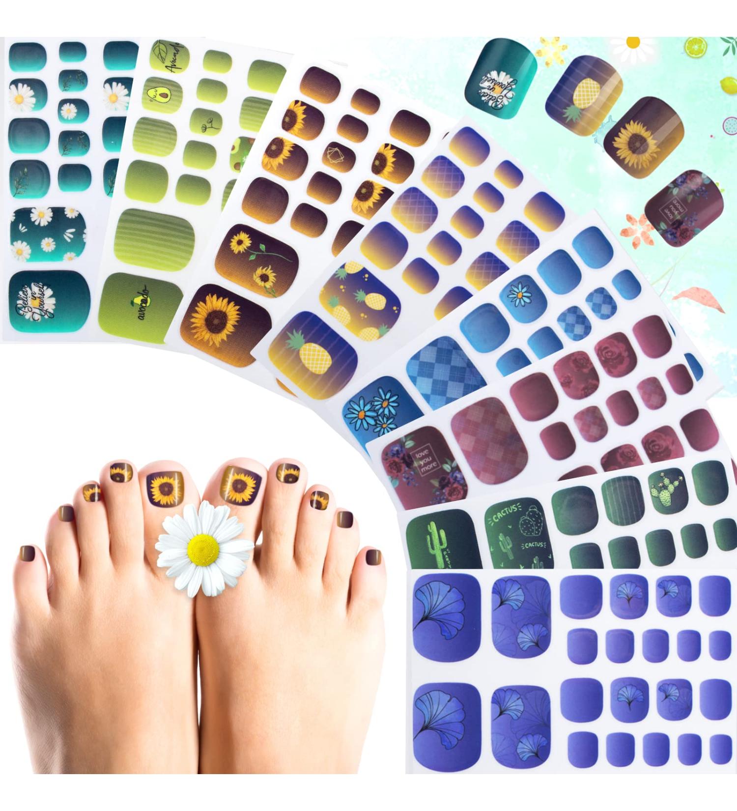 Self-Adhesive Toenail Polish Stickers - Color 03 | Nail Art Wraps & Decals for Manicure - Buy Online on SooperMarket.com