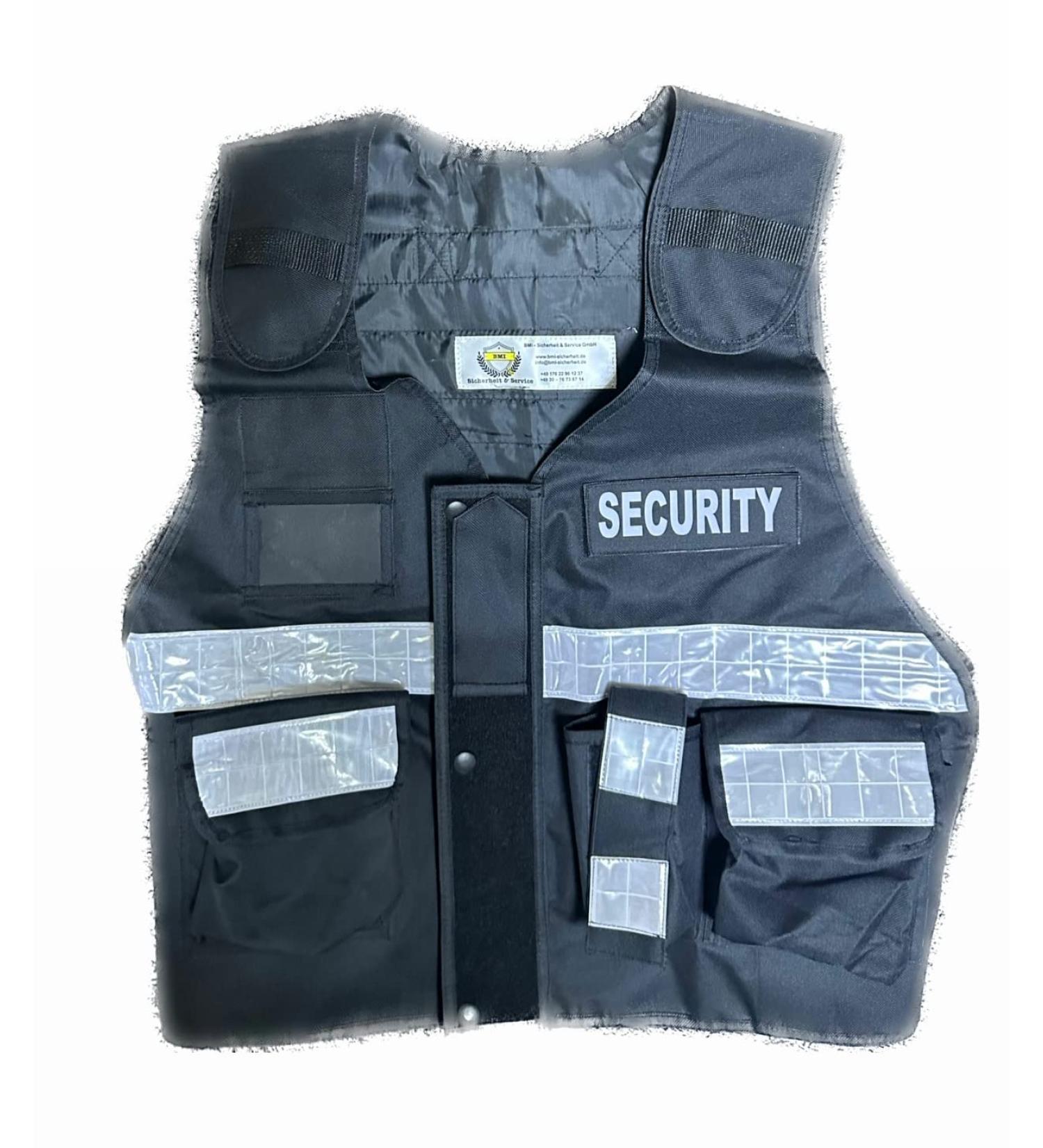 High Visibility Tactical Vest | Security Service Vest - Black | International Shipping Available - Buy Online on SooperMarket.com