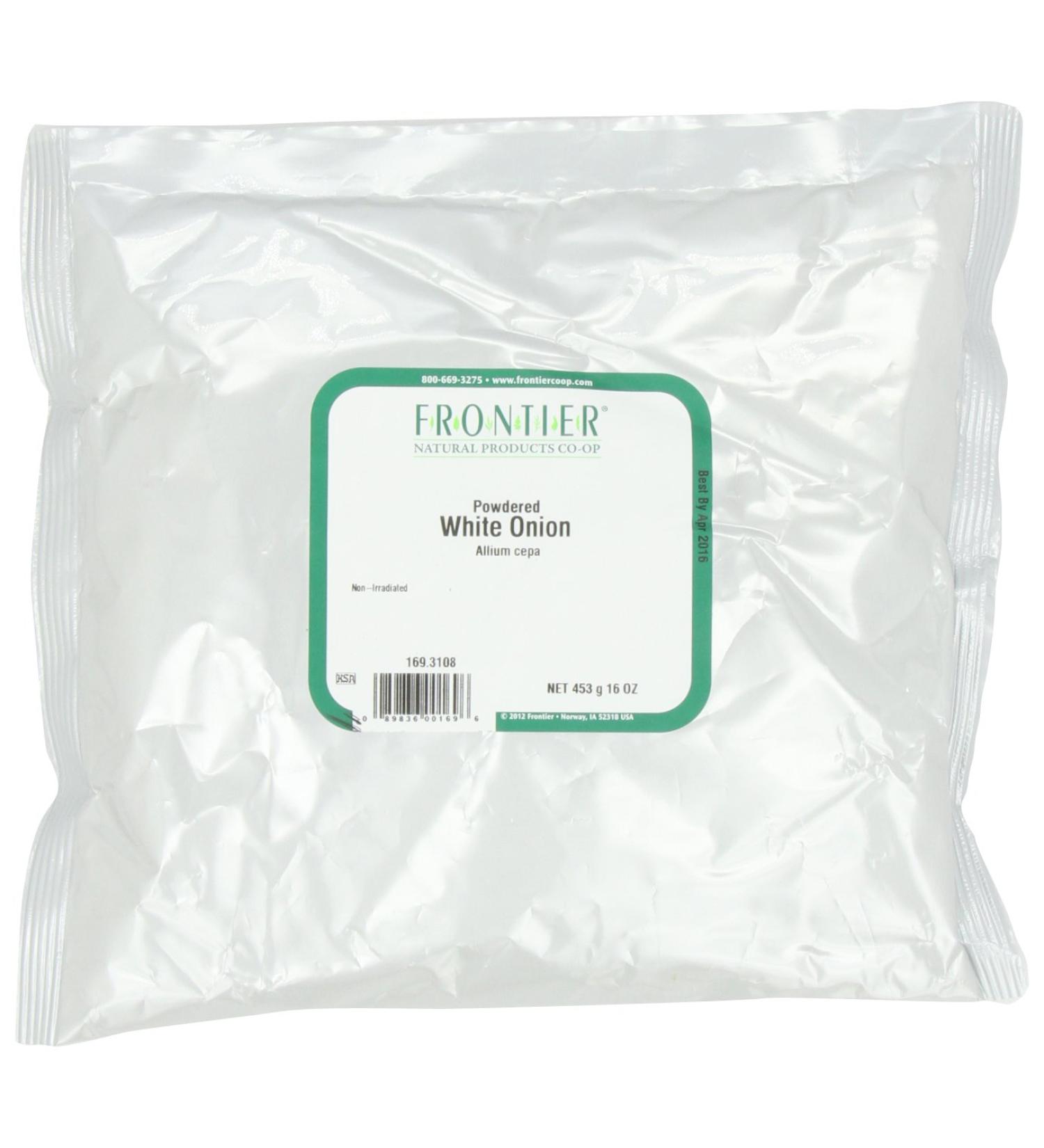 Frontier Onion White Powder 16oz Bags - Pack of 2 | Premium Quality Seasoning - Buy Online on SooperMarket.com