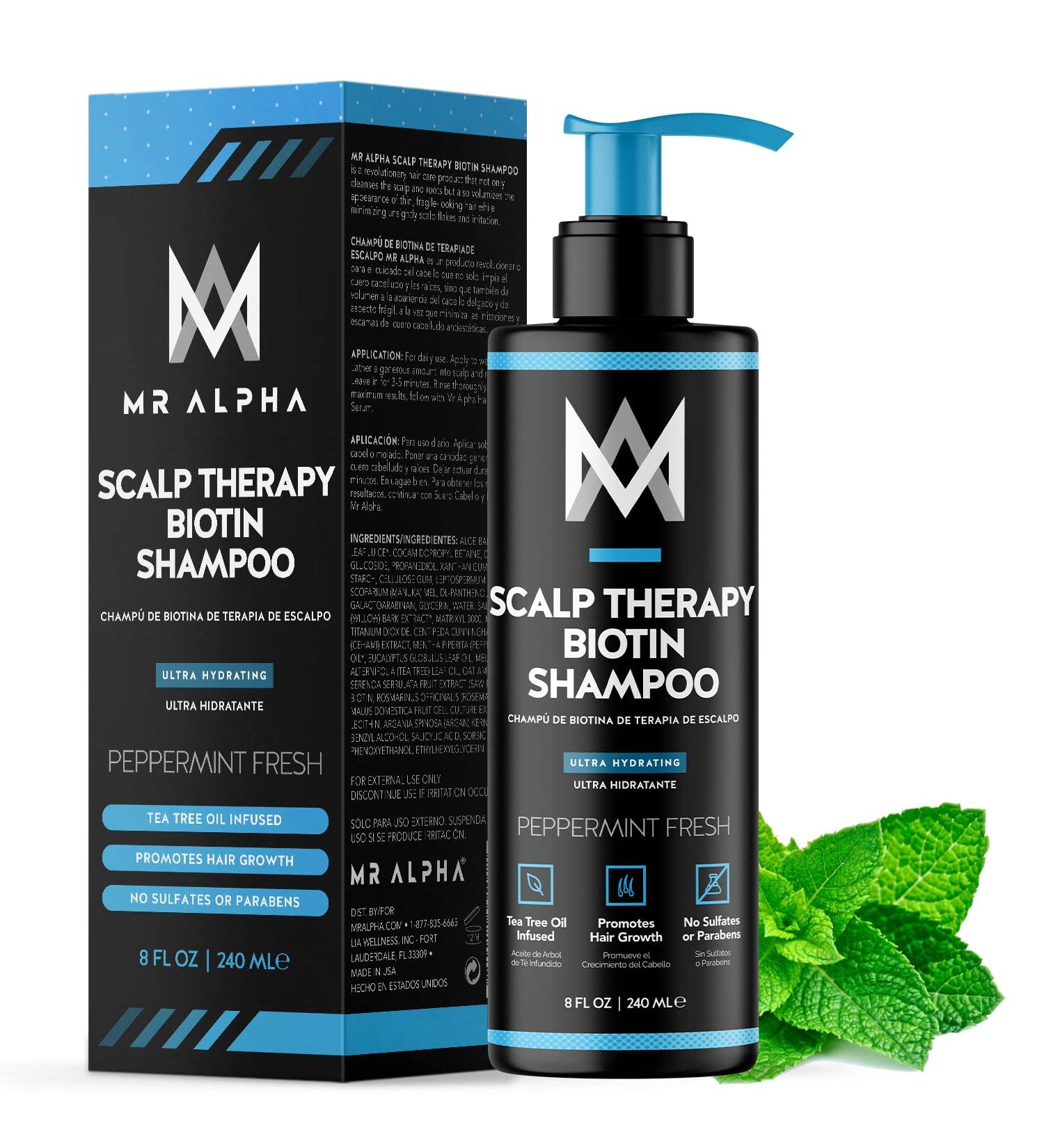 MR ALPHA Dry Scalp Biotin Shampoo for Hair Loss & Thinning - Men & Women - DHT Blocking Formula - Hair Growth & Thickening Treatment - Buy Online on SooperMarket.com