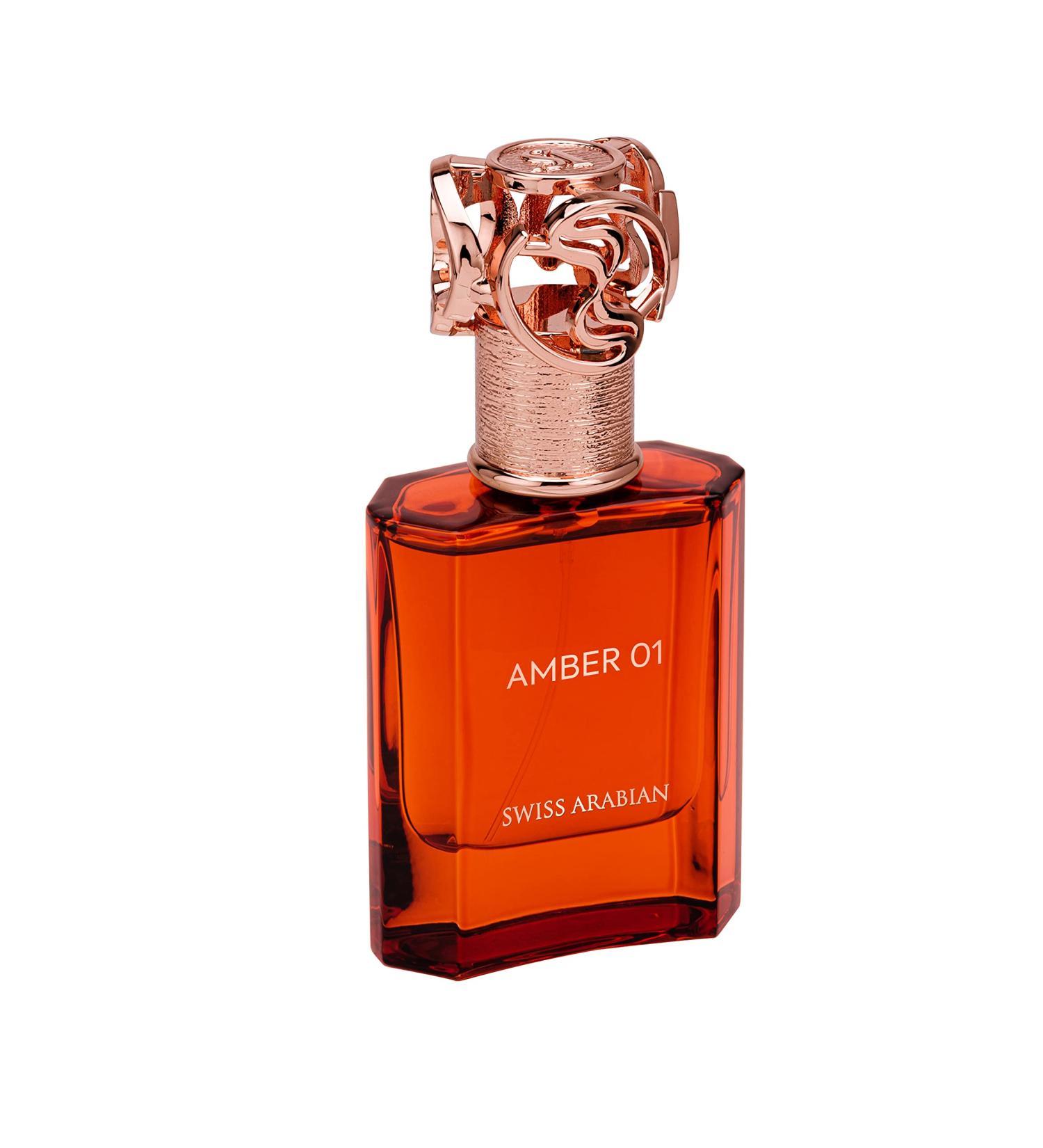 Swiss Arabian Amber 01 - Luxury Products From Dubai - Long Lasting Addictive Personal EDP Spray Fragrance - Seductive Signature Aroma - 1.7 Oz - Buy Online on SooperMarket.com