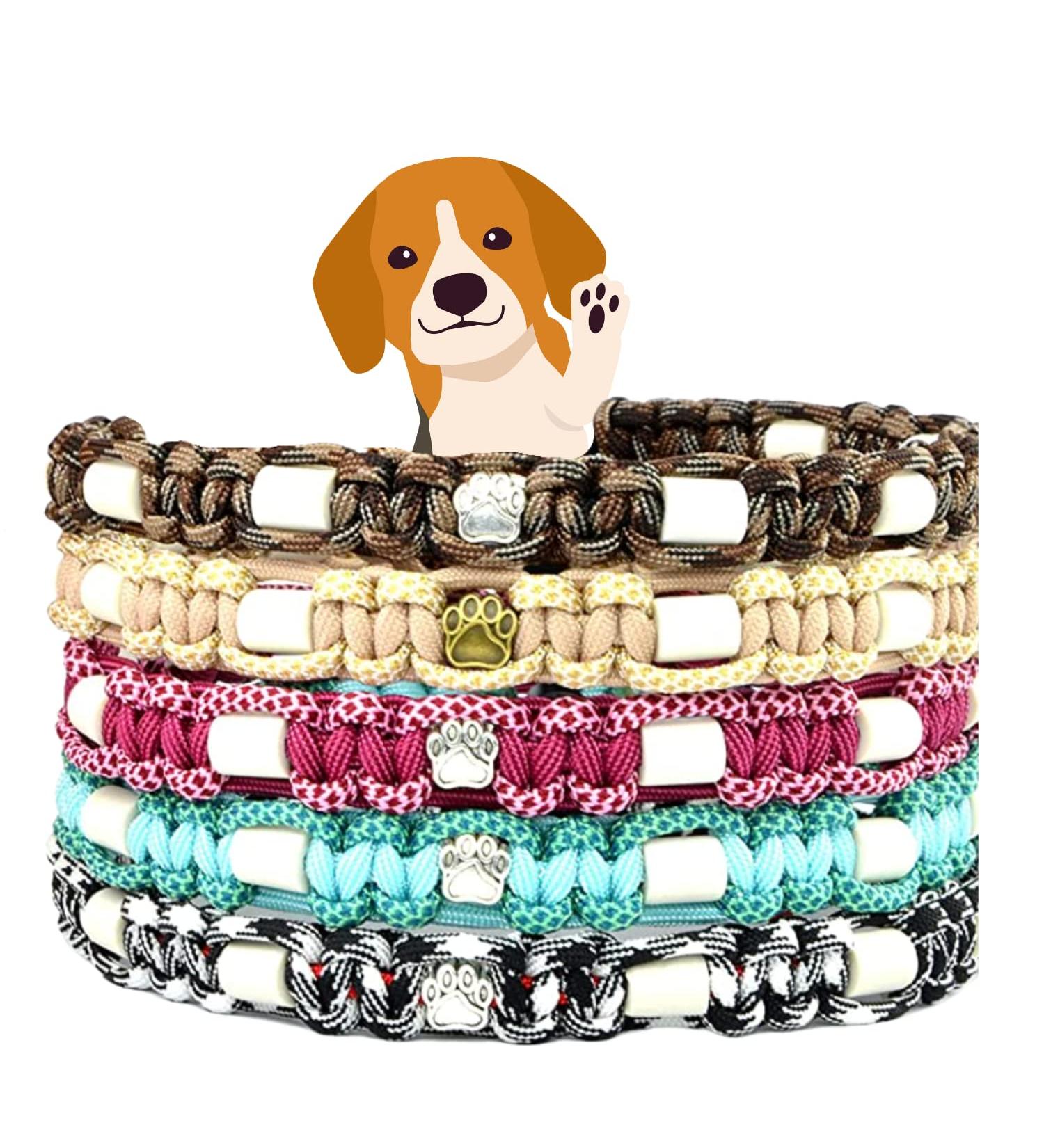 Custom EM Ceramic Collar for Dogs & Cats - Handmade US Paracord Camouflage - Under 20cm - Buy Online on SooperMarket.com