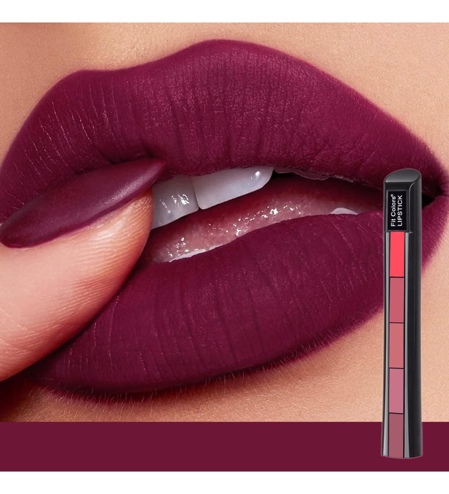 MIESCHER Colored Matte Nude Lipstick - Full Coverage Lip Crayon for Bold Deep Red Lips - Waterproof & Smudge Proof - Buy Online on SooperMarket.com