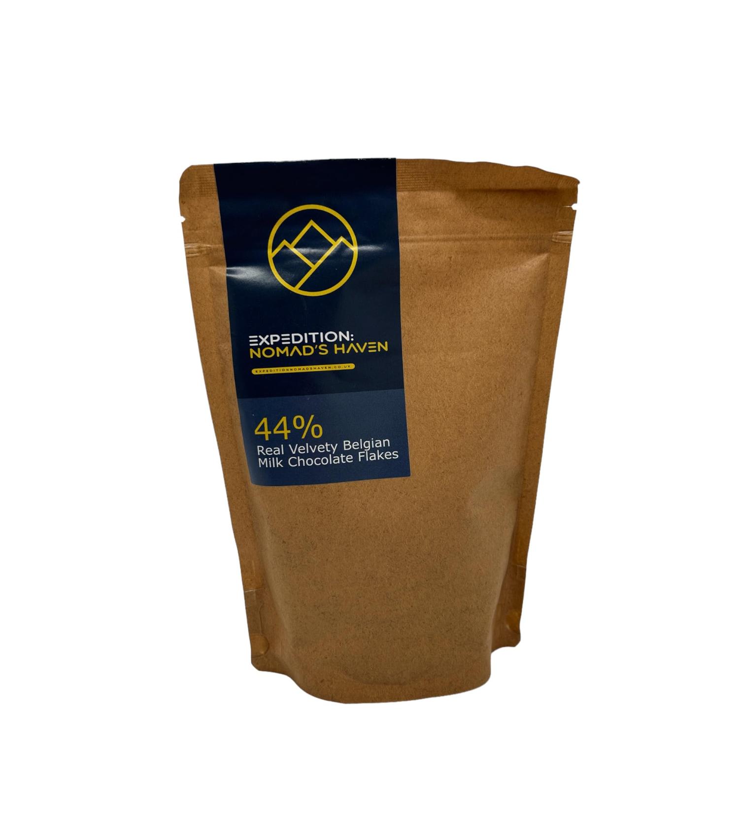 Luxury Hot Chocolate - Real 44% Belgian Milk Chocolate Flakes - 250g - Buy Online on SooperMarket.com