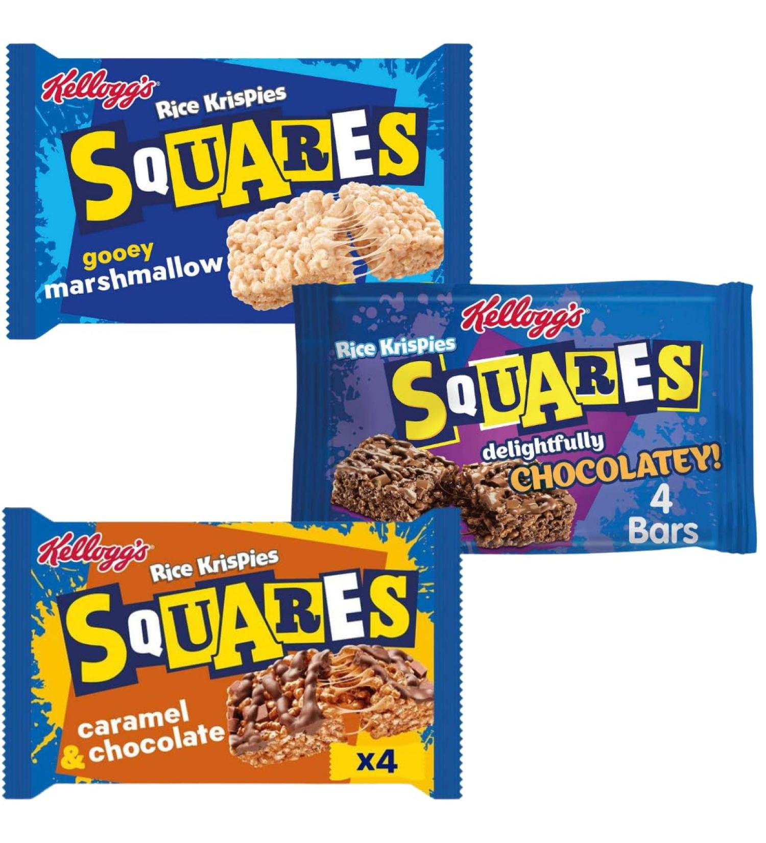 Sweet Treat Bundle With Rice Krispies Marshmallow Bars 112g Rice Krispies Delightfully Chocolatey Bars 144g & Rice Krispies Curious Caramel & Chocolate Bars 144g (3 Pack) - Buy Online on SooperMarket.com