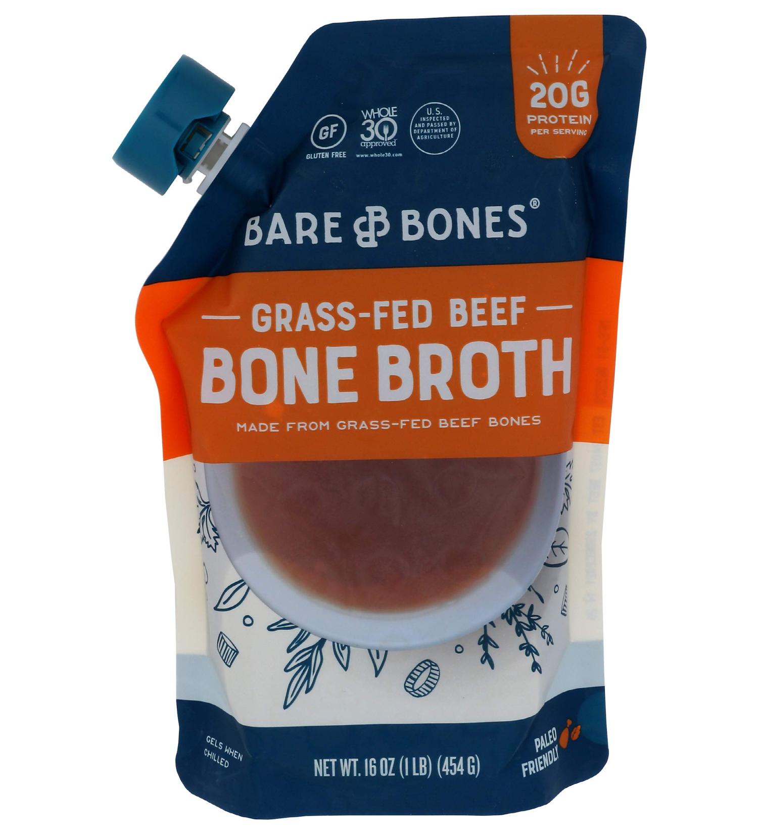 Bare Bones Classic Beef Bone Broth - 16oz - Buy Online on SooperMarket.com