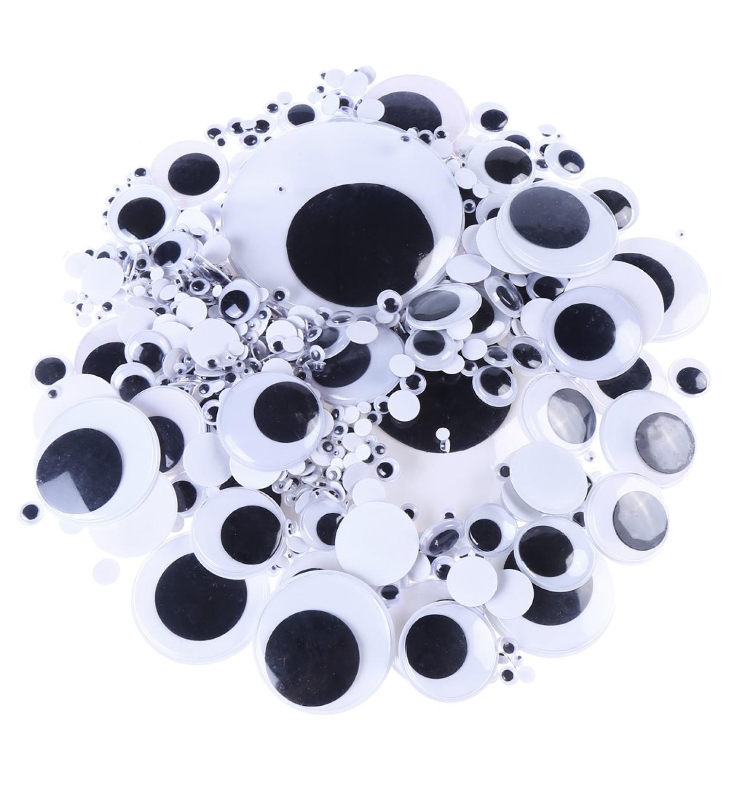 CCINEE 988 Pieces Self-Adhesive Black Wiggle Googly Eyes | Craft & Sewing Supplies 5mm-100mm - Buy Online on SooperMarket.com