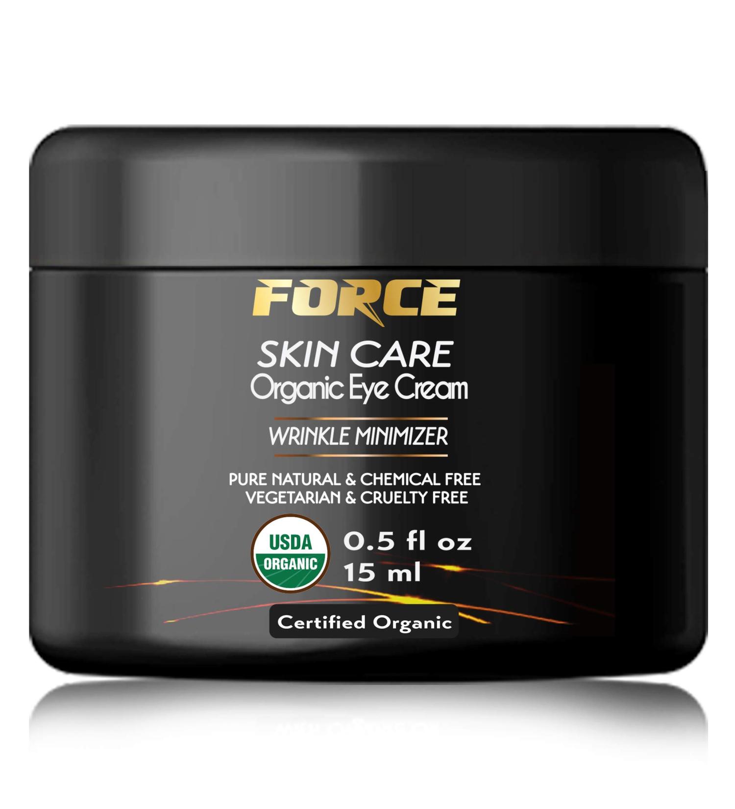 Organic Eye Cream for Dark Circles, Puffiness, Wrinkles & Bags | USDA Certified with Calendula, Bilberry & Shiitake Mushroom - pH Balancing - Buy Online on SooperMarket.com