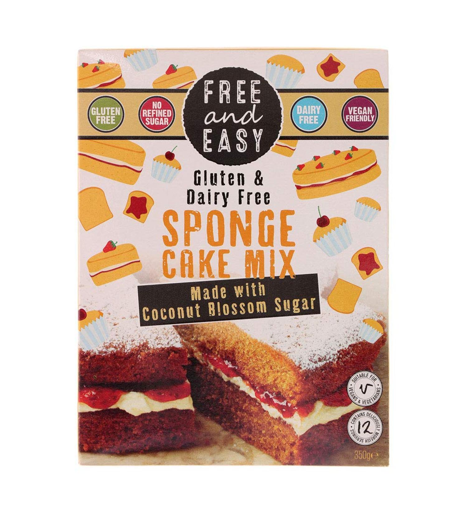 Free and Easy Gluten & Dairy Free Sponge Cake Mix 350g - Buy Online on SooperMarket.com