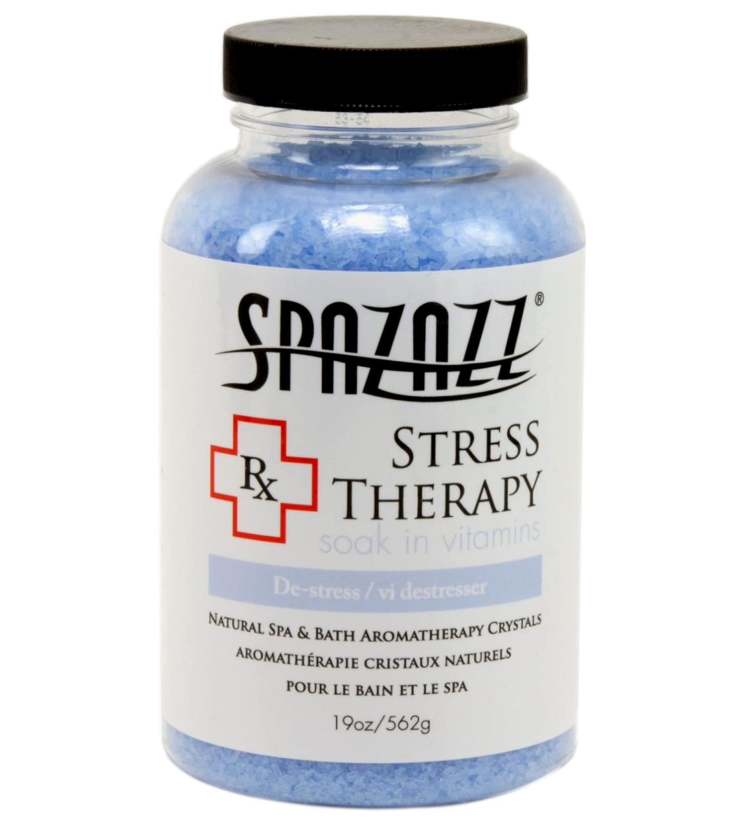 Spazazz SPZ-605 RX Therapy Crystals Container Bath Minerals  19-Ounce  Stress Therapy De-Stress