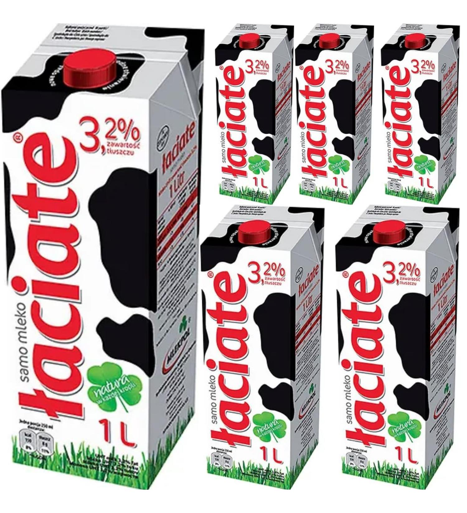Laciate Red Milk 3.2% Fat UHT Milk1000 Mililiter x 6 Boxes - Buy Online on SooperMarket.com