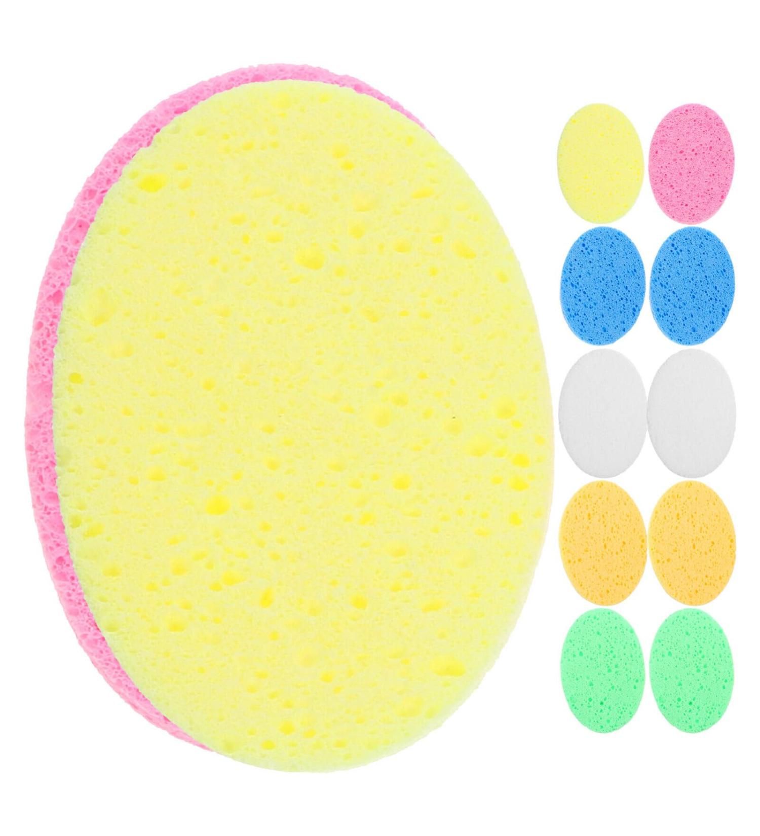 Cabilock Facial Sponge - 12pcs Round Cleansing Makeup Remover Pads | Exfoliating Wipes for Smooth Skin - International Shipping Available - Buy Online on SooperMarket.com