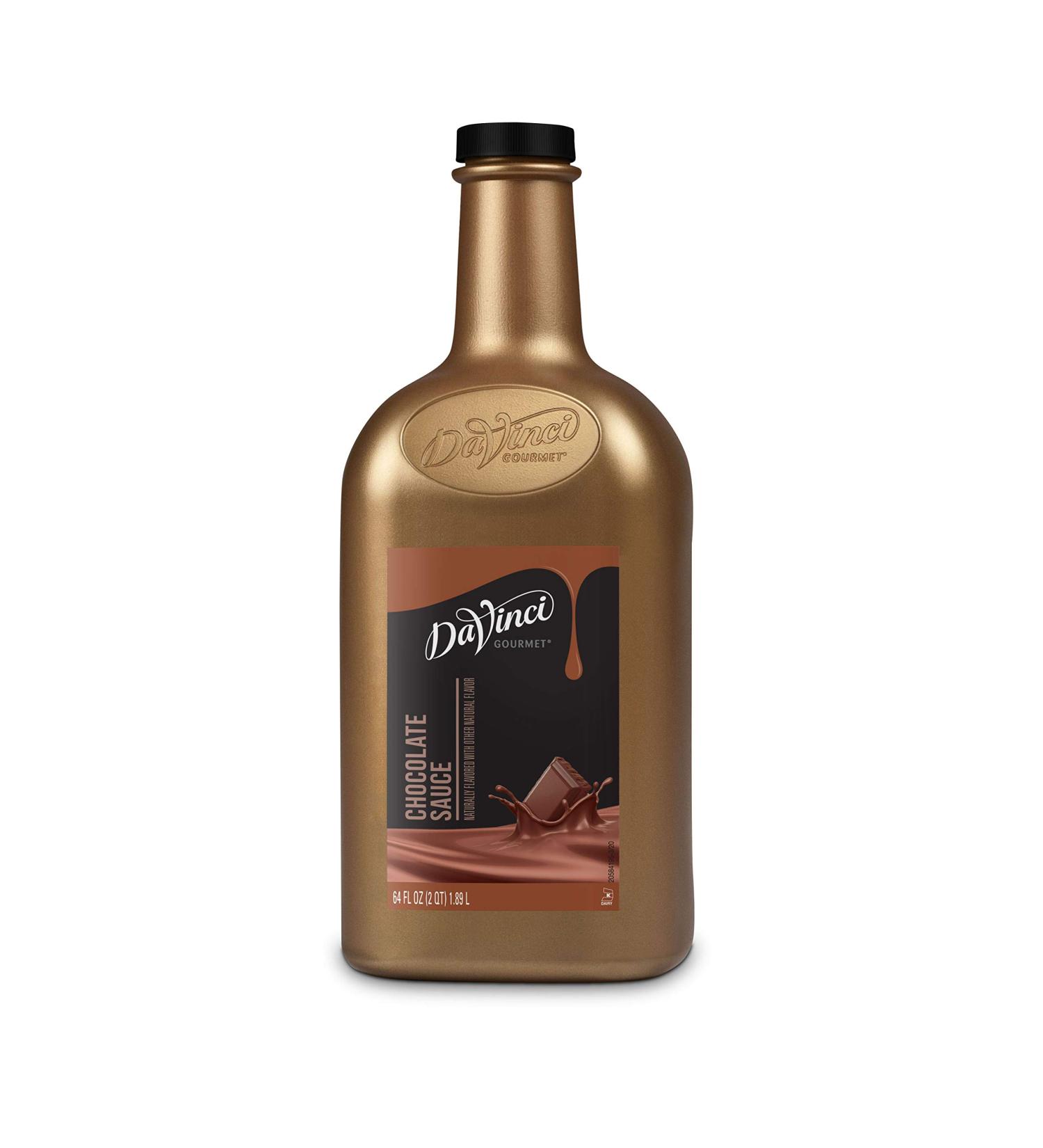 DaVinci Gourmet Chocolate Sauce, Chocolate, 64 Fl Oz Chocolate 64 Fl Oz (Pack of 1)