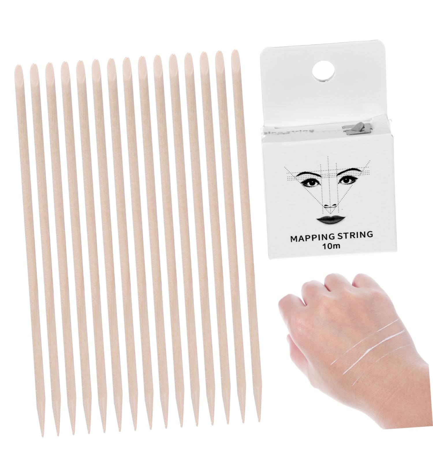 HAPINARY 1 set string Eyebrow Portable Facial Women Measuring Wooden with Drawing Line Precise Mapping - Buy Online on SooperMarket.com
