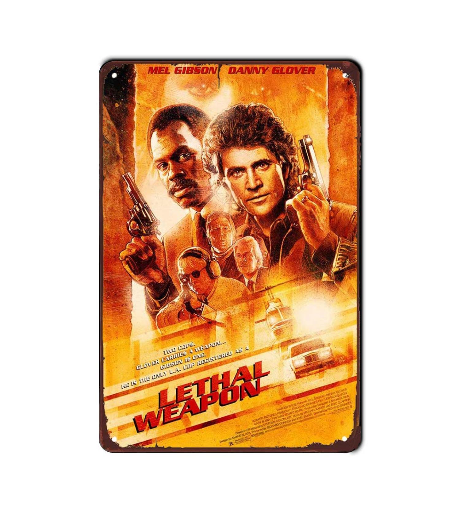 Lethal Weapon Vintage Movie Retro Tin Sign 8x12 Inches - Home Bar Pub Wall Decoration - Buy Online on SooperMarket.com