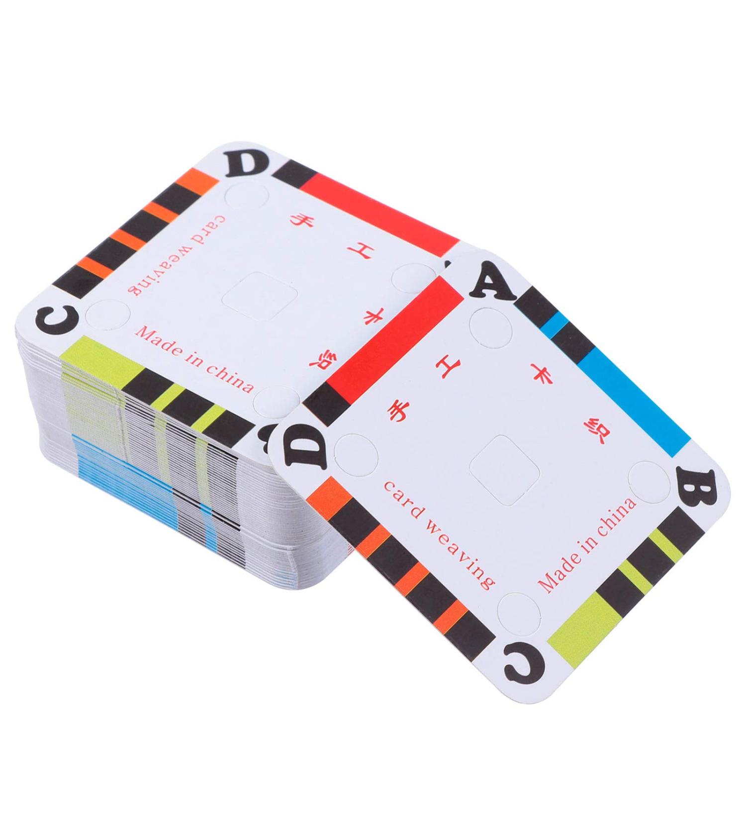EXCEART Weaving Shuttle and 100Pcs Tablet Weaving Cards - DIY Weaving Supplies for Loom and Inkle Loom | Paper Business Cards for Weaving Accessories - Buy Online on SooperMarket.com