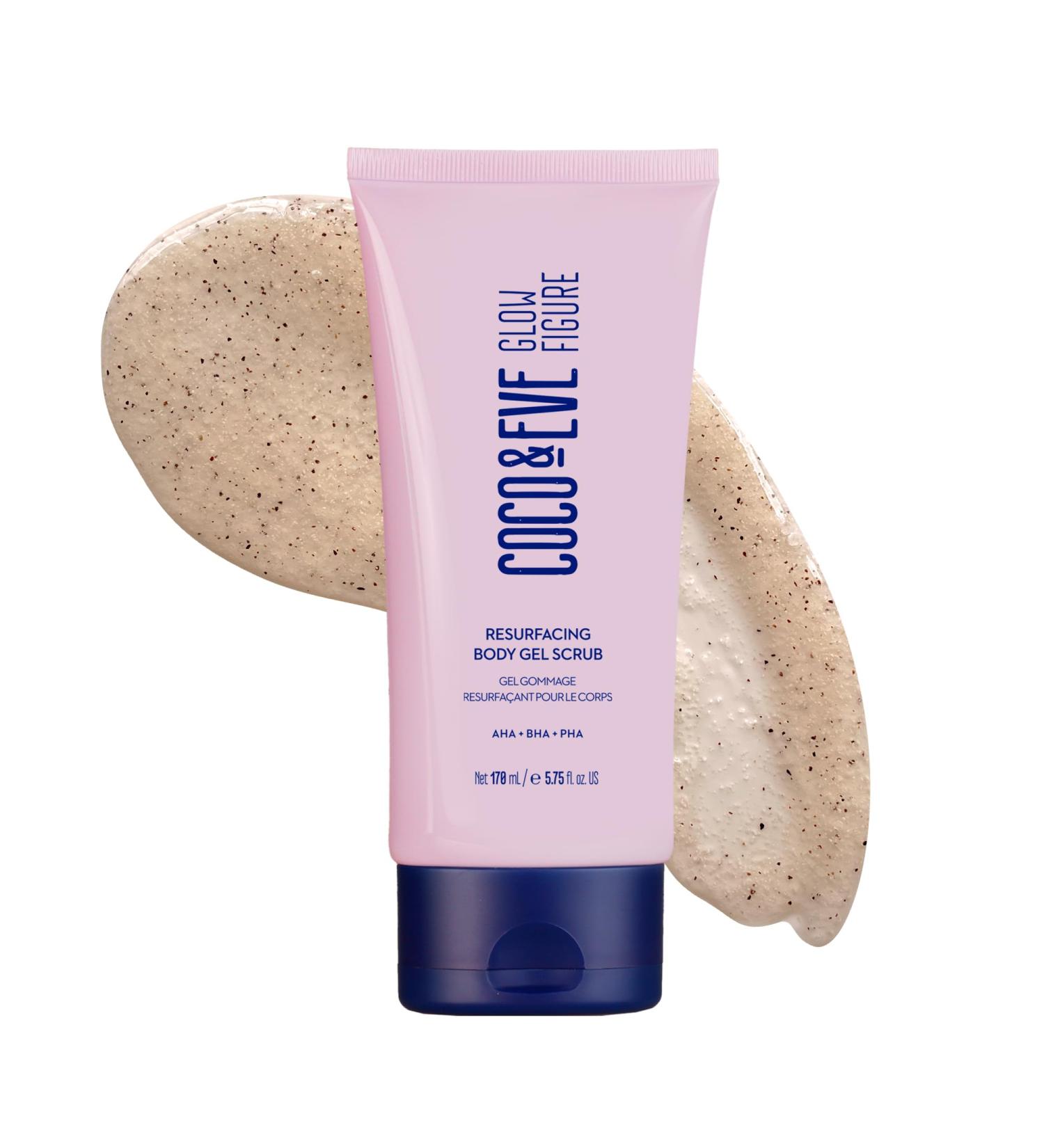 Coco & Eve Resurfacing Body Gel Scrub | Exfoliating AHA BHA Scrub for Smoothing Brightening & Pre-Tan Prep Ideal for Dry Textured & Sensitive Skin - 5.75 fl oz - Buy Online on SooperMarket.com