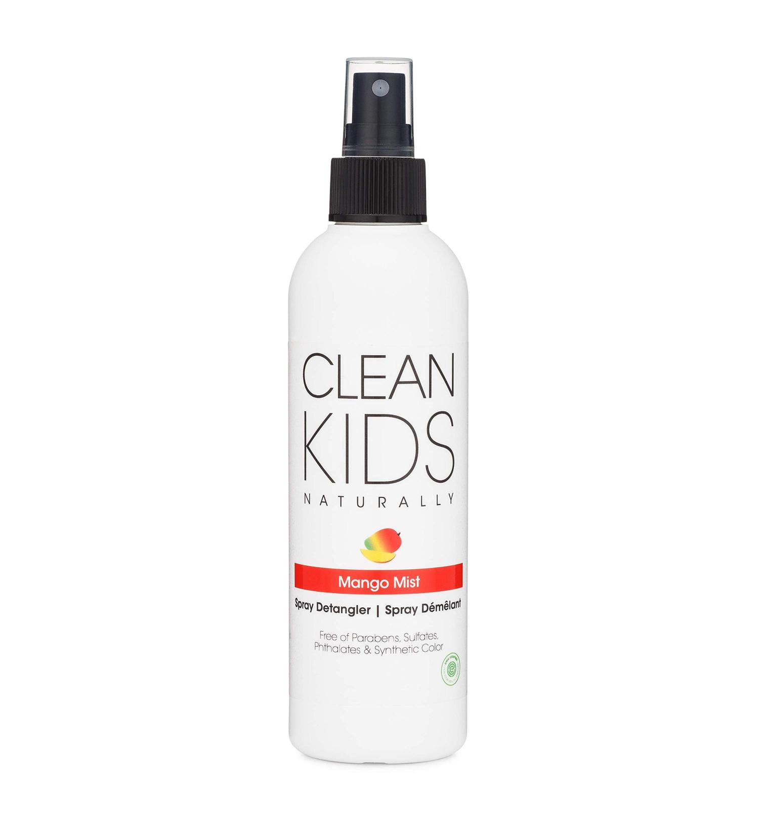 Clean Kids Naturally Mango Mist Spray Detangler 8oz - Gentle Hair Detangling Solution - Buy Online on SooperMarket.com