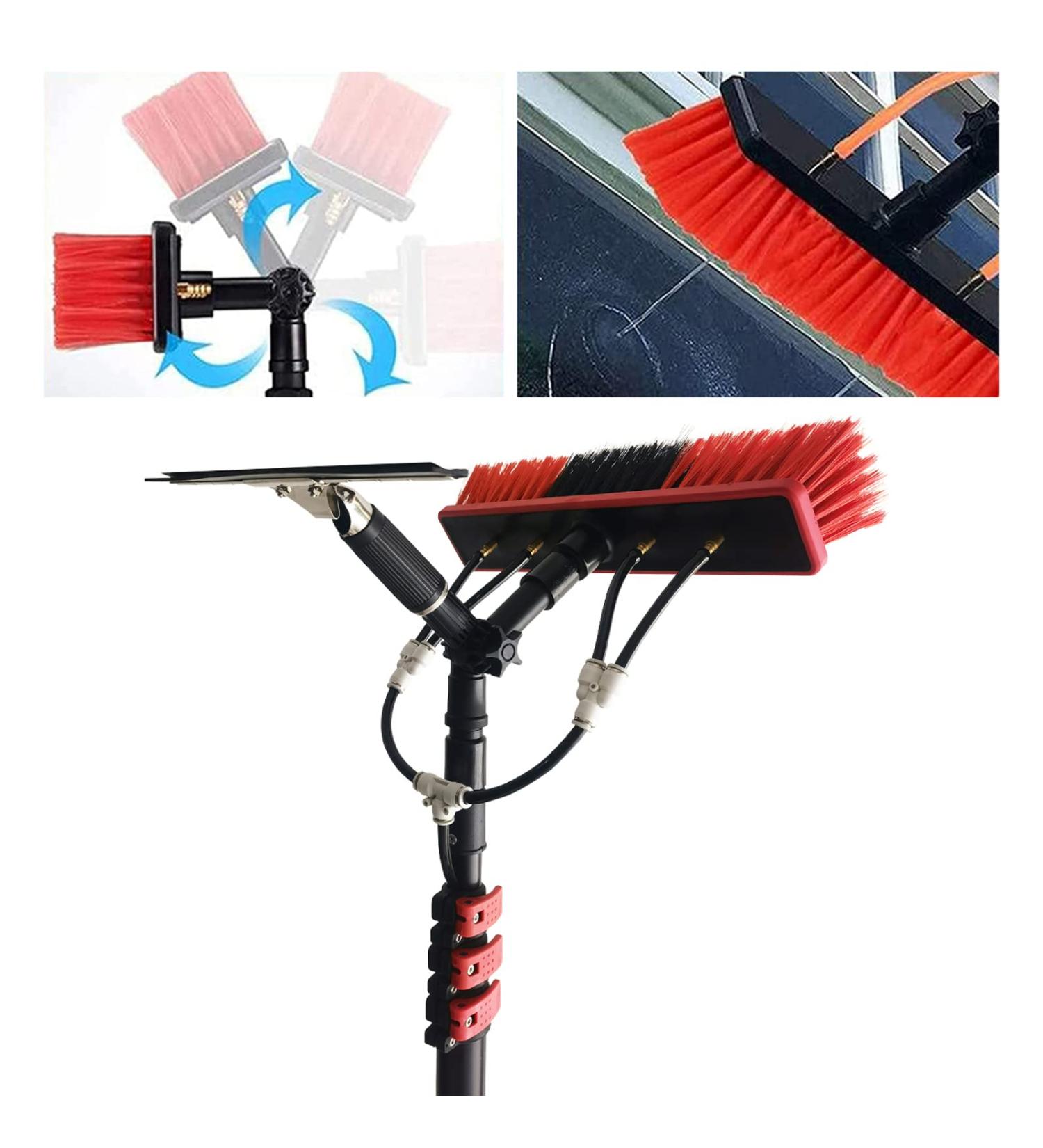 Window Cleaning Pole photovoltaic cleaner Window Cleaning Kit Professional Window Cleaning Equipment Extendable Window Cleaning Pole and Squeegee Cleaner for High Windows 55cm Brush Head 8M/27FT - Buy Online on SooperMarket.com