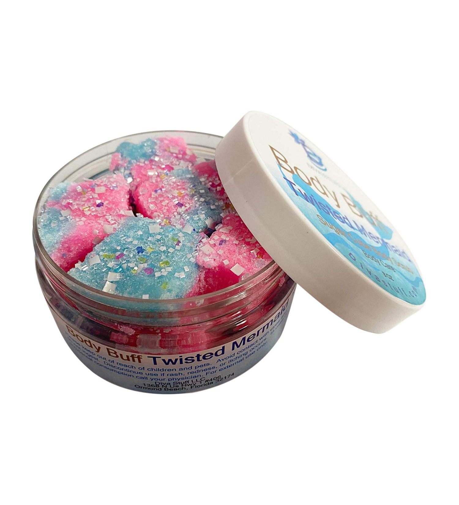 Twisted Mermaid Scent Exfoliating Body Scrub - Iridescent Sugar Cubes by Diva Stuff | International Shipping Available - Buy Online on SooperMarket.com