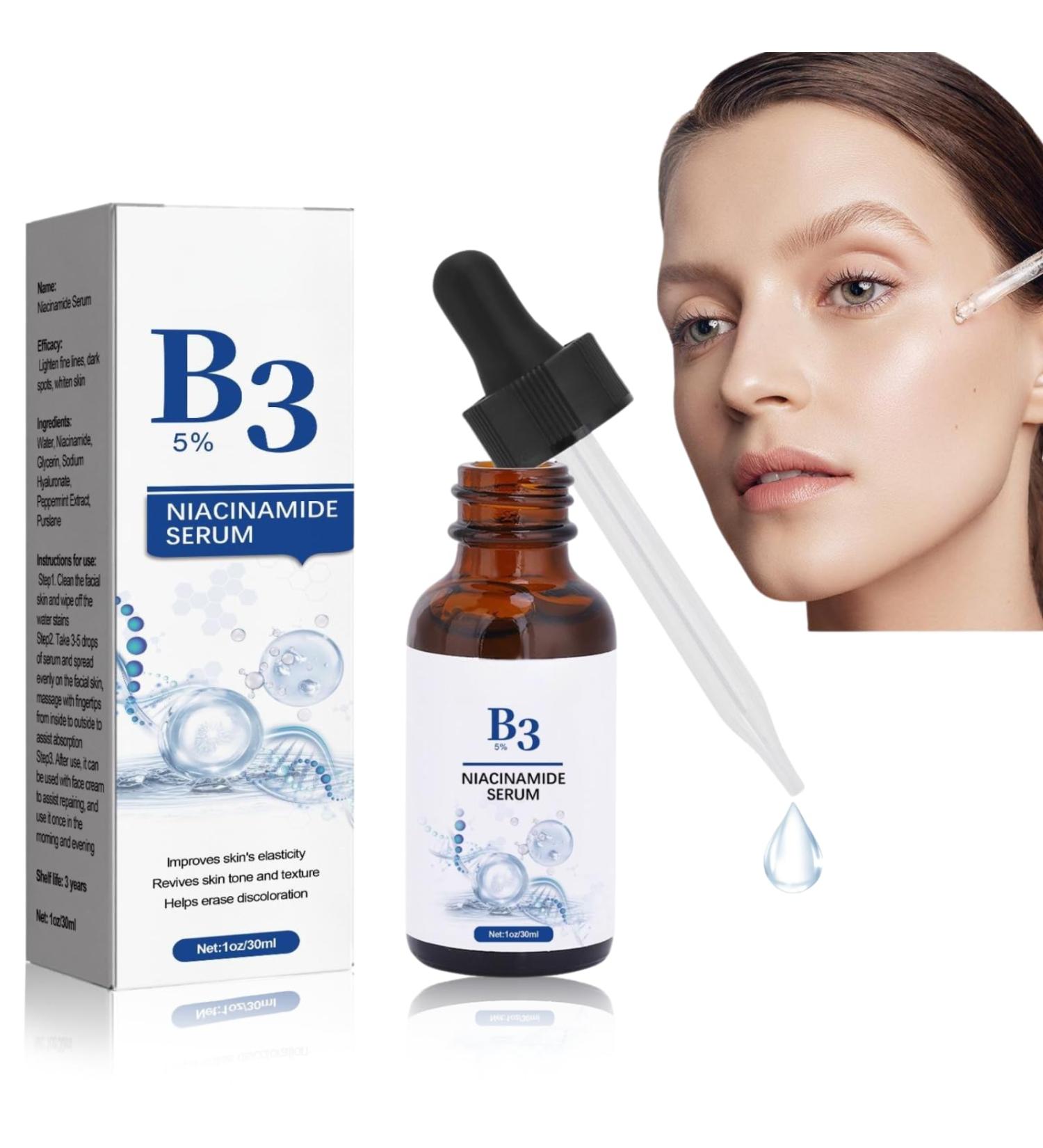 Niacinamide 5% Serum Anti Aging Serum Hyaluronic Acid For Face Hydrated Dark Spot Remover Brightening Serum for Blemish-Prone Dull Skin Face Serum for Women Men Skin Care - Buy Online on SooperMarket.com