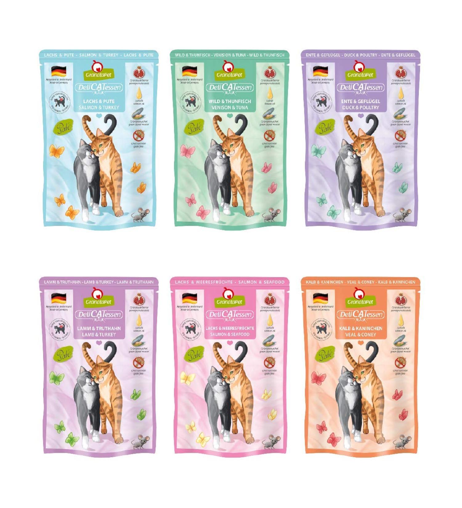 Granapet Delicatessen Multipack 1 - Grain-Free Wet Cat Food with High Meat & Quality Oils 6 x 85g - Perfect Trial Package for Cats - Buy Online on SooperMarket.com