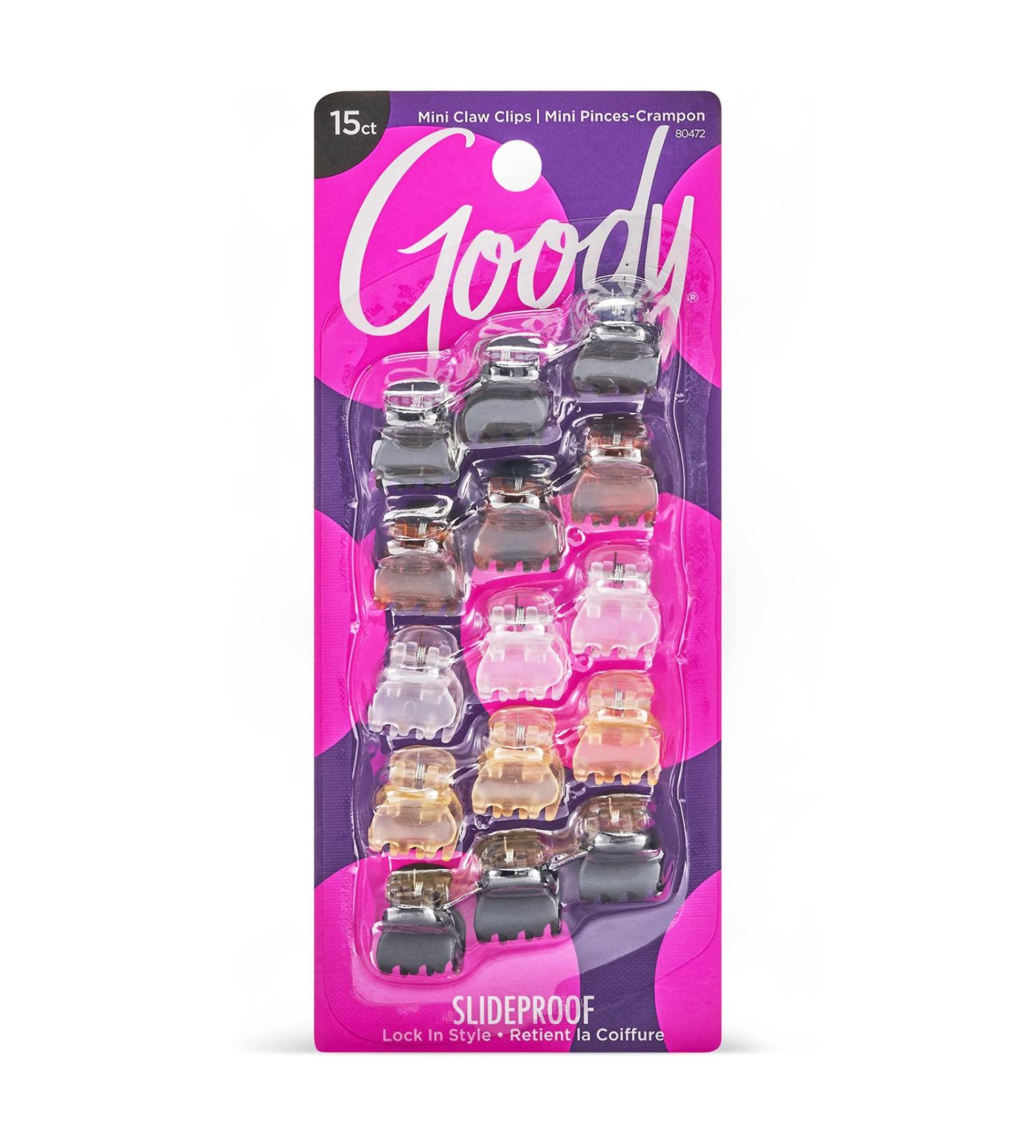 Goody Classics Mini Claw Clips - Assorted Colors - Pain-Free Hair Accessories - 15 Count Pack for Women, Men, Boys, and Girls - Buy Online on SooperMarket.com
